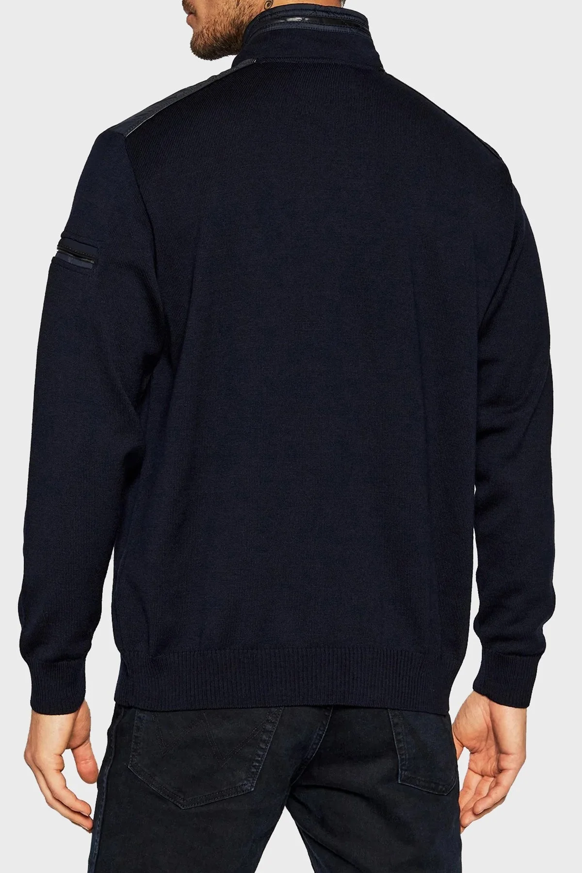 Paul & Shark Yünlü Regular Fit Yarım Fermuarlı Dik Yaka Erkek Sweat 11311102 050 LACİVERT - 4