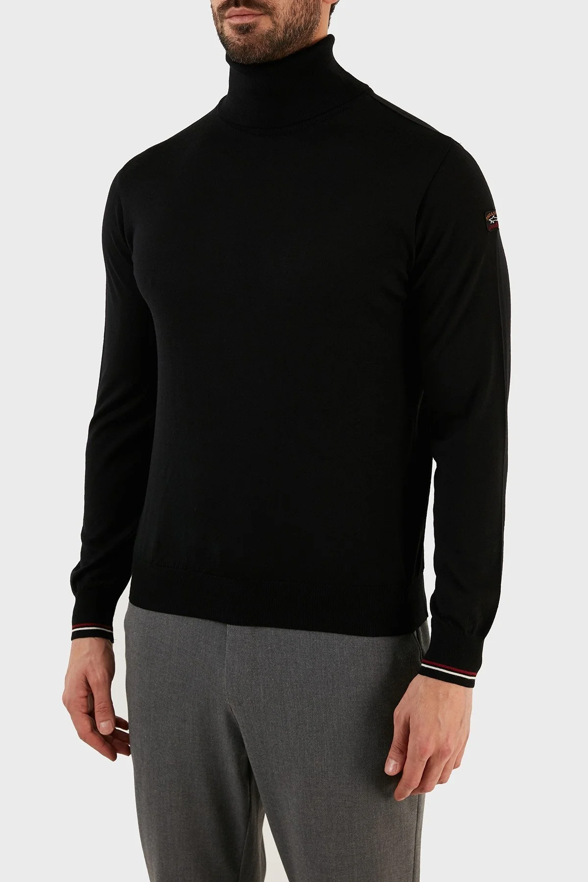 Paul & Shark Yünlü Relaxed Fit Balıkçı Yaka Erkek Kazak 12311302 011 SİYAH - 2