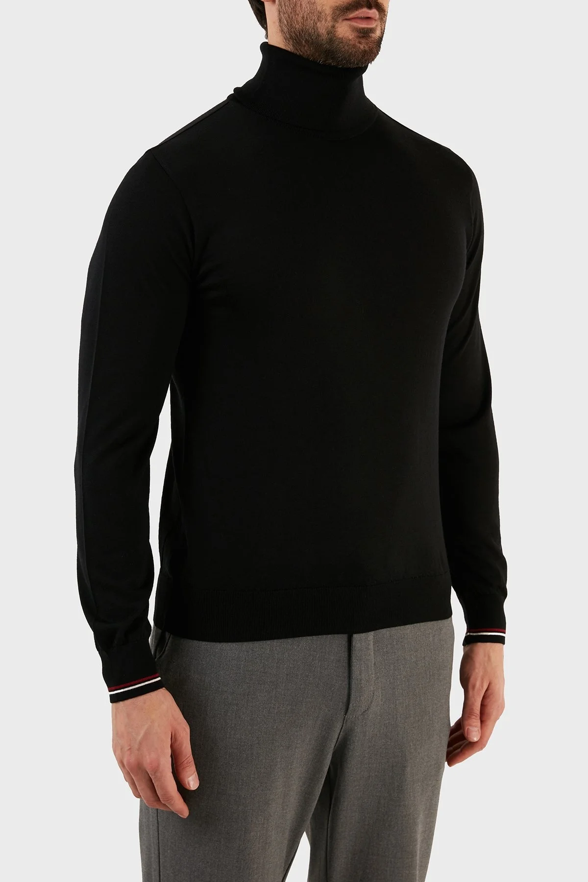 Paul & Shark Yünlü Relaxed Fit Balıkçı Yaka Erkek Kazak 12311302 011 SİYAH - 3