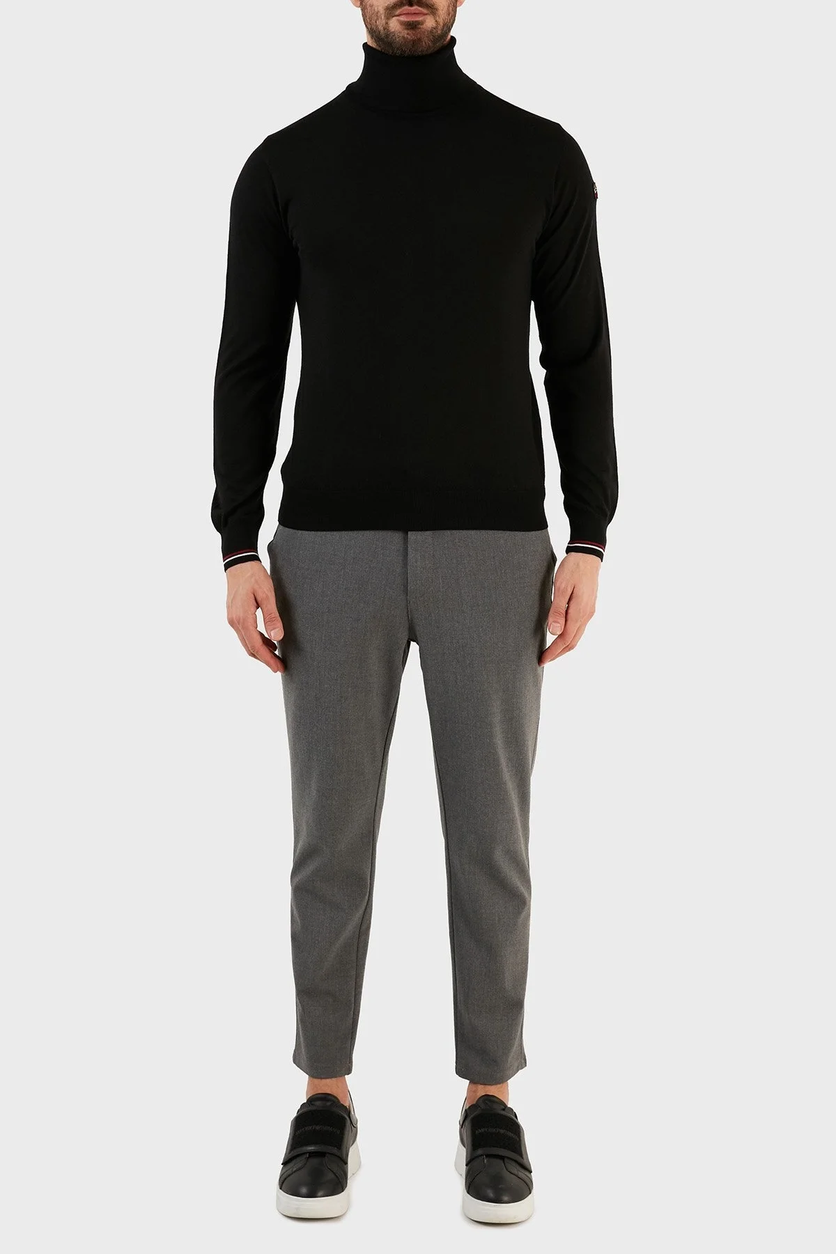 Paul & Shark Yünlü Relaxed Fit Balıkçı Yaka Erkek Kazak 12311302 011 SİYAH - 4