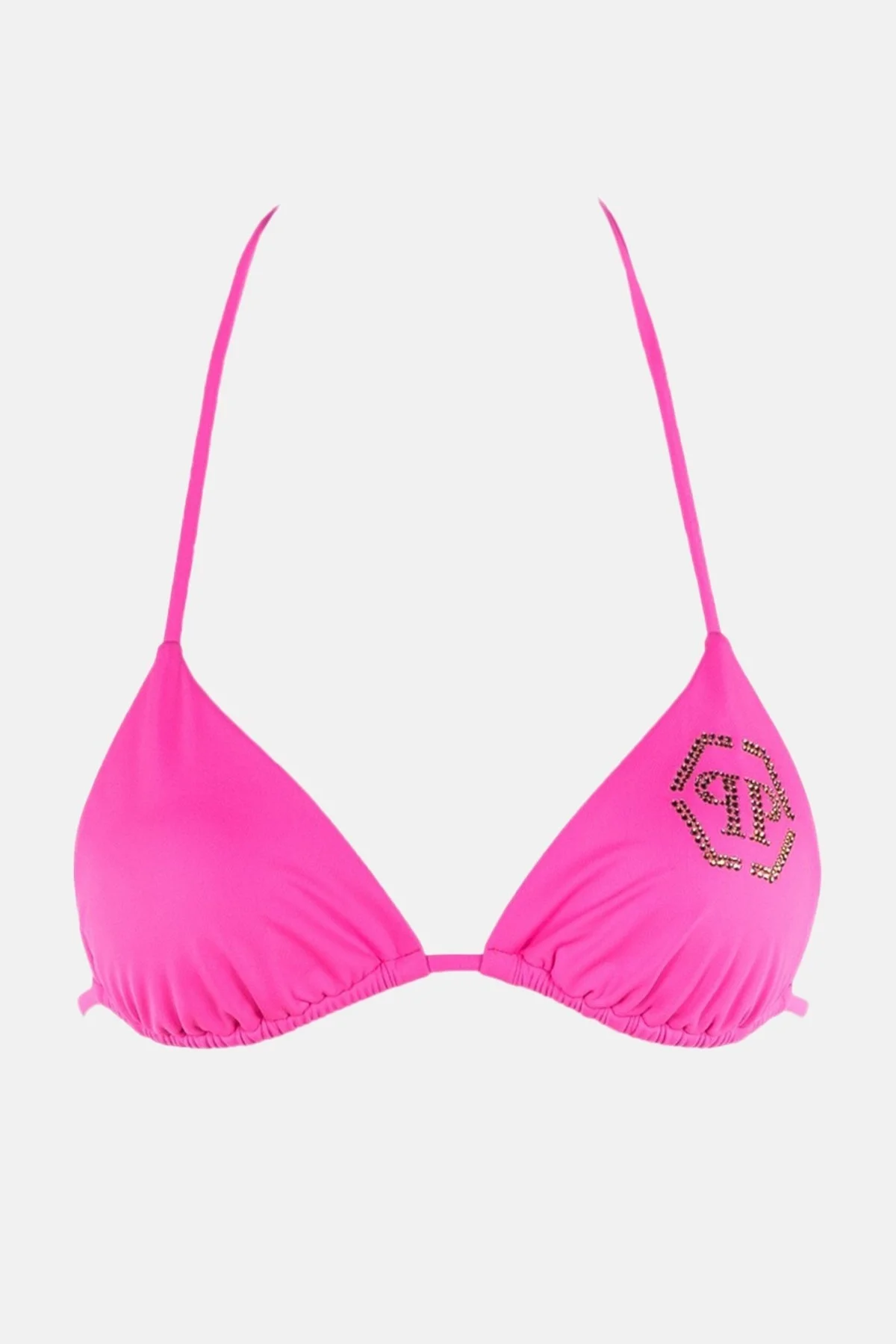 Philipp Plein Boyundan Bağlamalı Logo Detaylı Bayan Bikini CDPPT1049 FUŞYA - 4