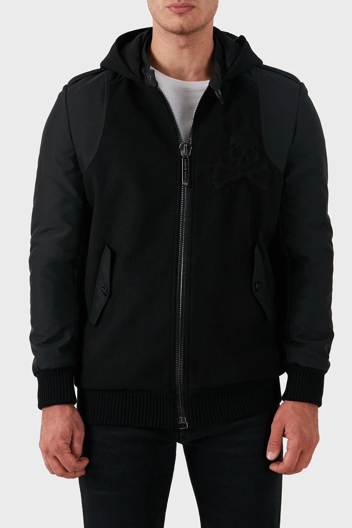 Philipp Plein Kapüşonlu Fermuarlı Erkek Sweat HM211410 02 SİYAH - 3