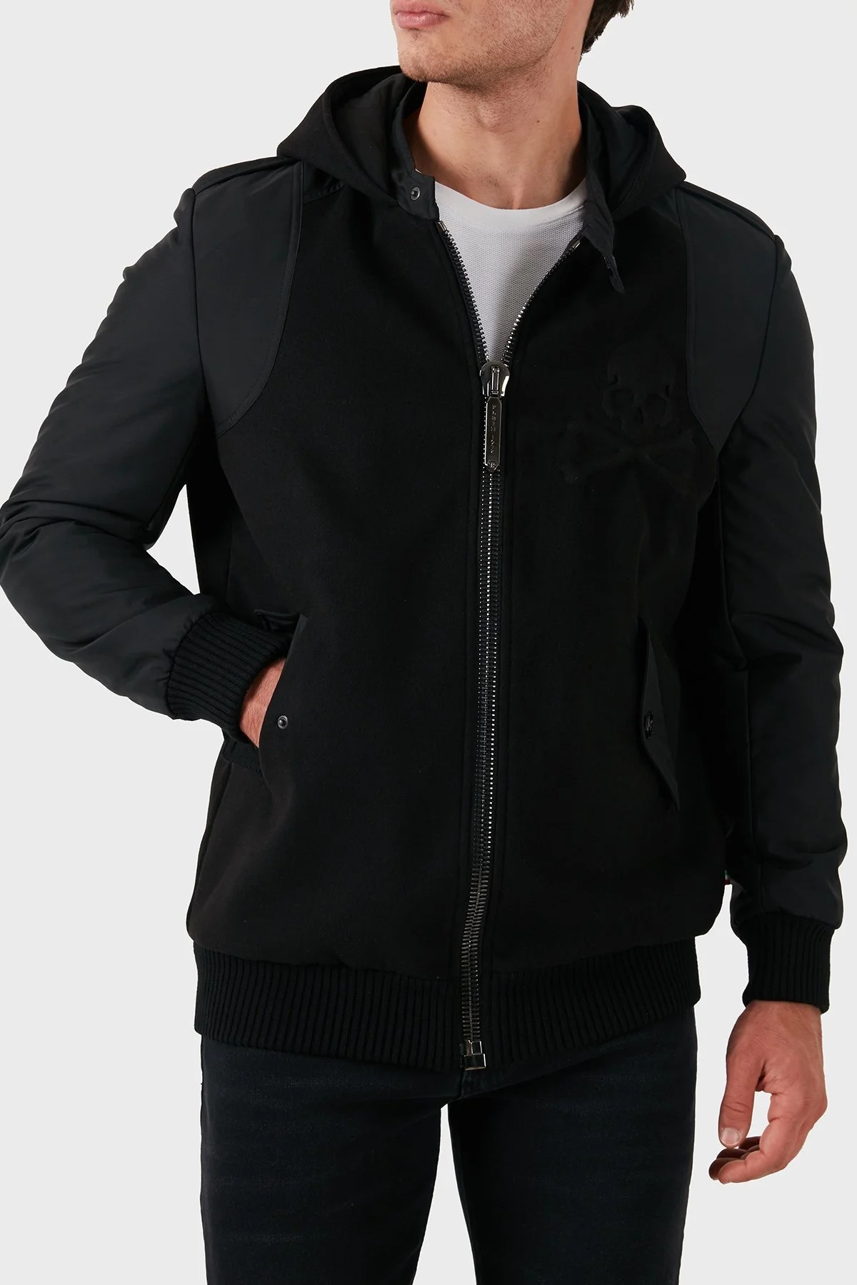 Philipp Plein Kapüşonlu Fermuarlı Erkek Sweat HM211410 02 SİYAH - 4