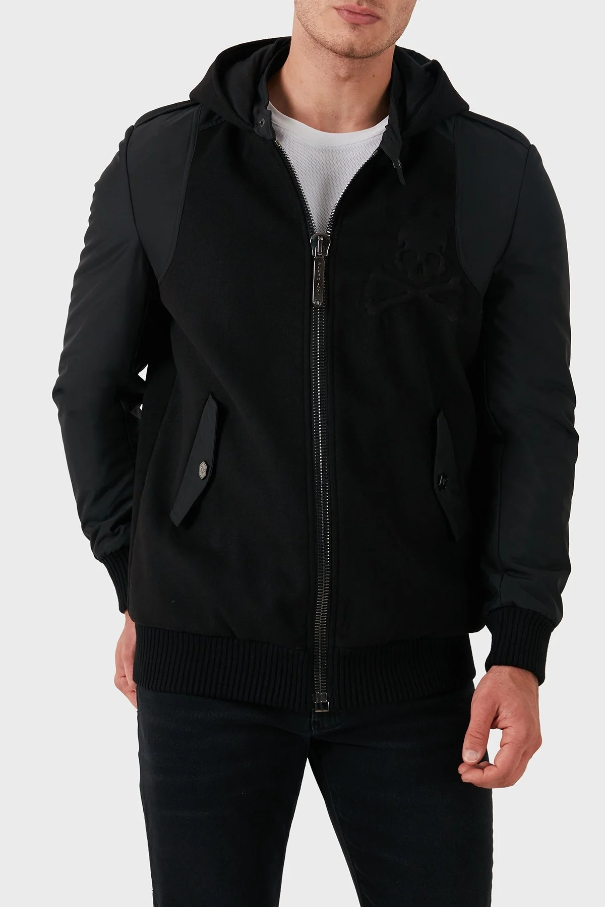 Philipp Plein Kapüşonlu Fermuarlı Erkek Sweat HM211410 02 SİYAH - 7