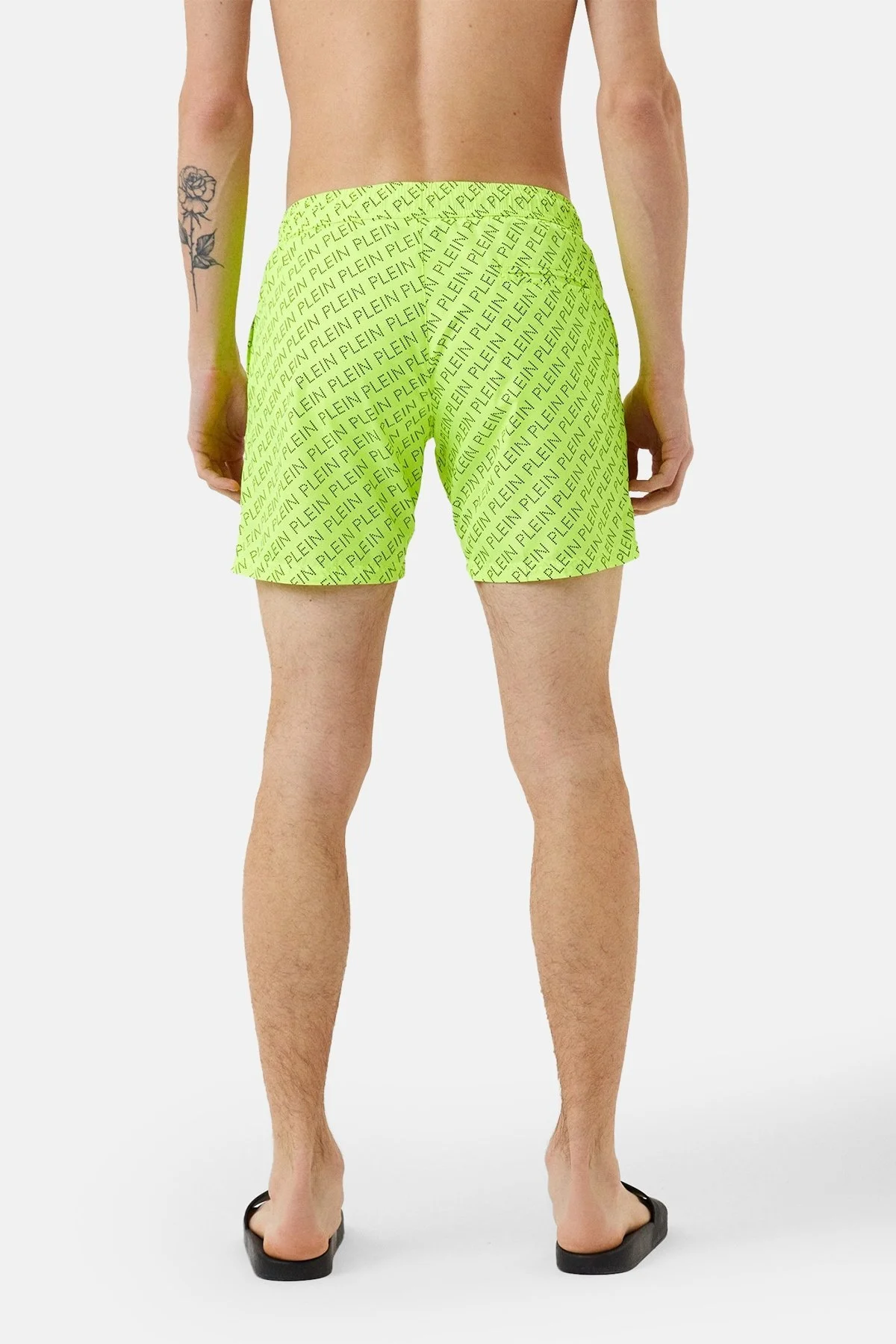 Philipp Plein Logo Desenli İpli Cepli Regular Fit Mayo Short Erkek Şort CUPP13M0132 FISTIK YEŞİL - 2