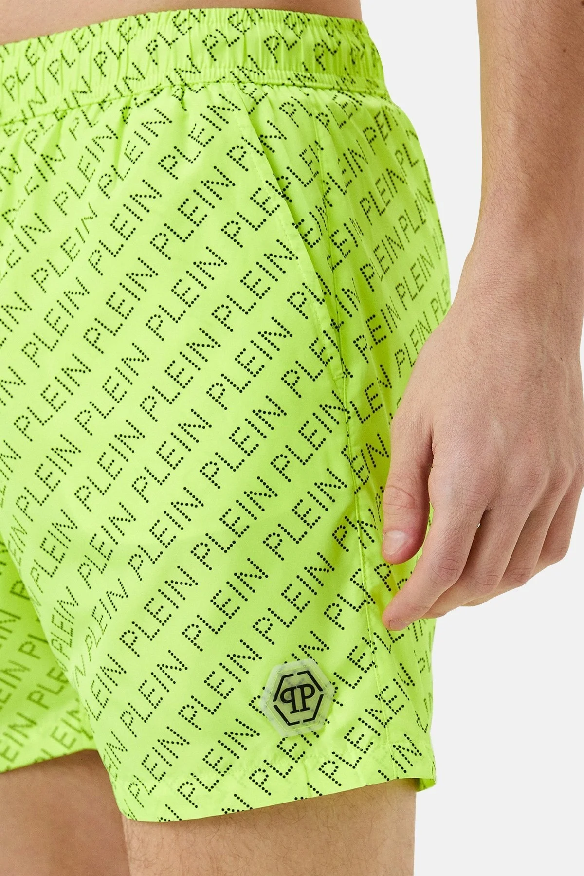 Philipp Plein Logo Desenli İpli Cepli Regular Fit Mayo Short Erkek Şort CUPP13M0132 FISTIK YEŞİL - 3