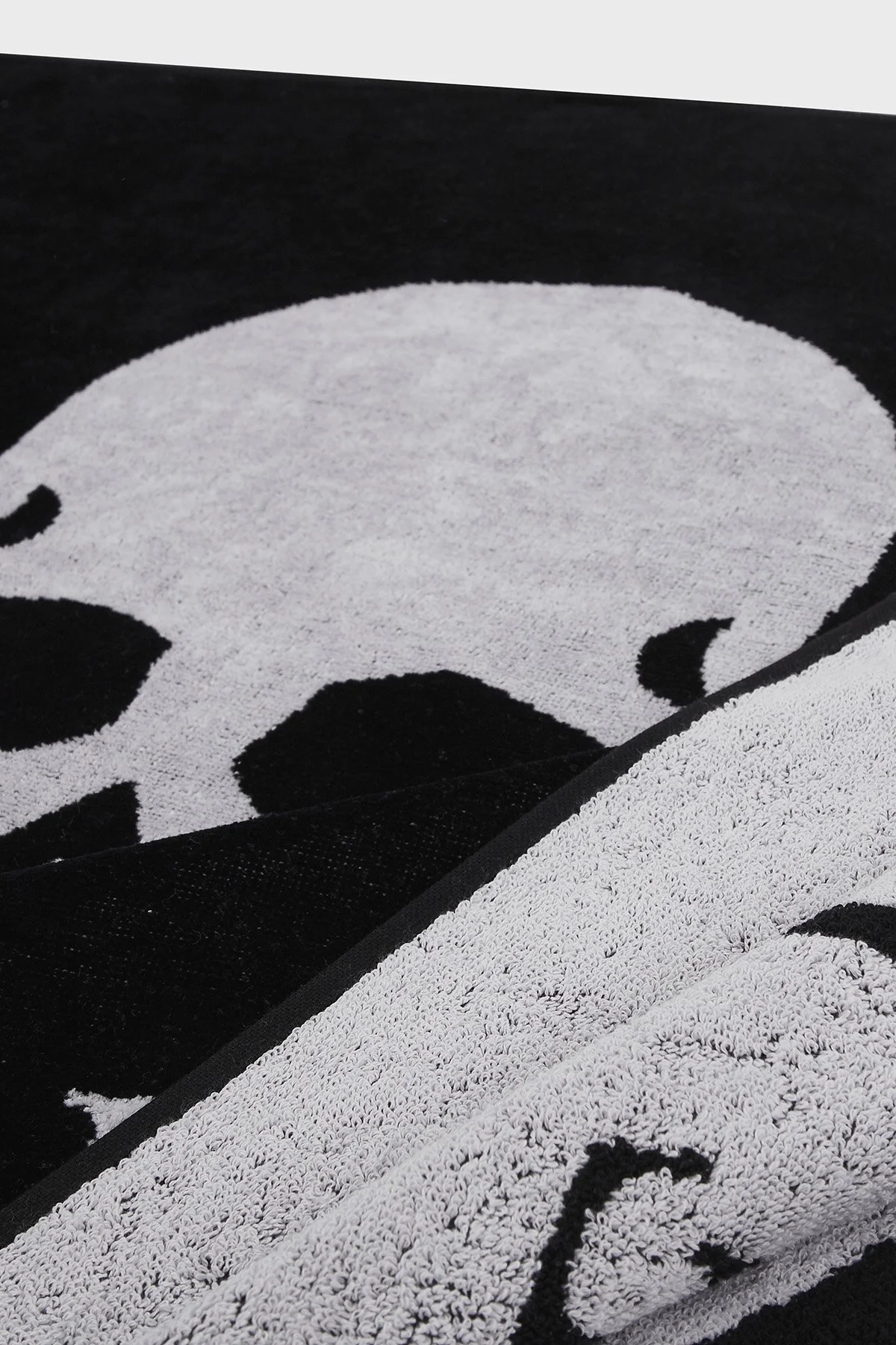 Philipp Plein Logolu % 100 Yumuşak Pamuklu Unisex Plaj Havlusu TMPP0299 SİYAH - 3