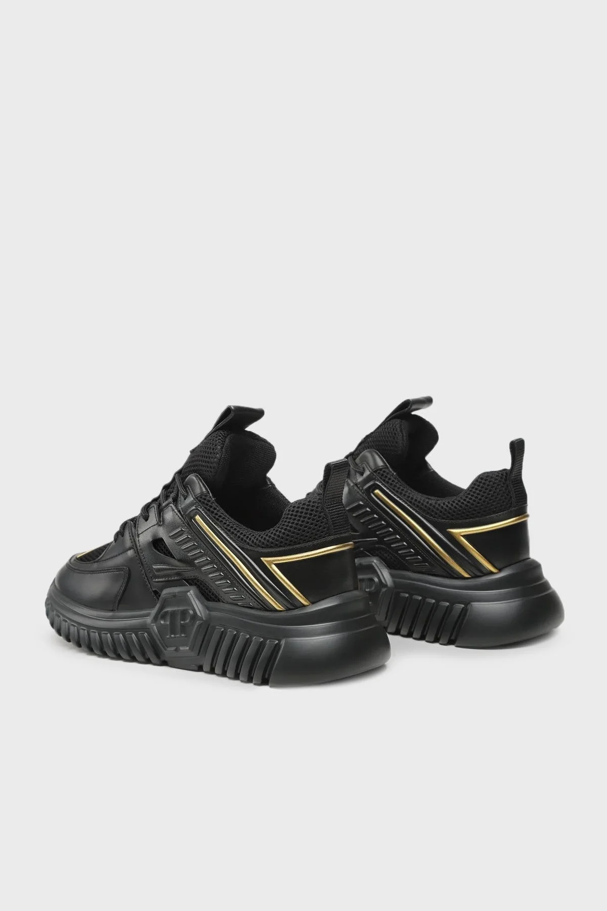 Philipp Plein Logolu Deri Sneaker Erkek Ayakkabı SACS USC0405 PLE075N 0293 SİYAH - 3