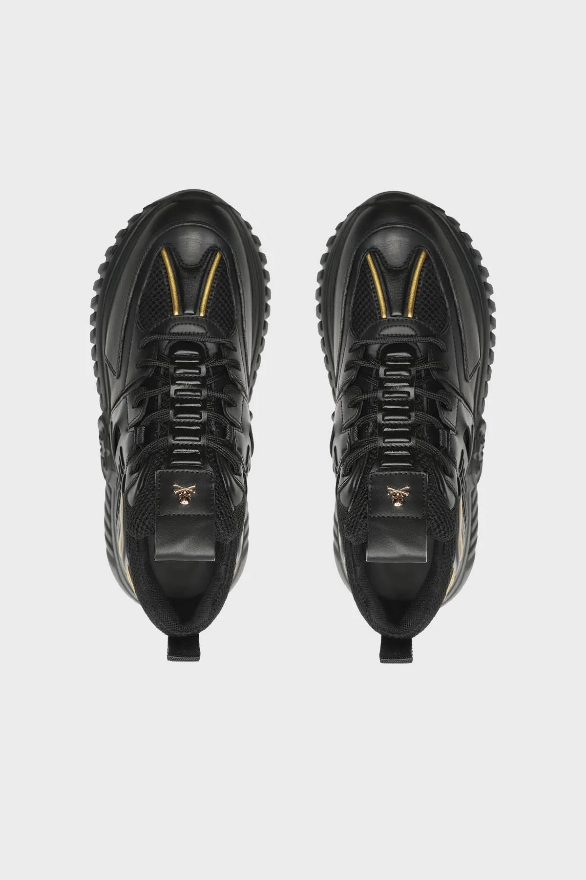 Philipp Plein Logolu Deri Sneaker Erkek Ayakkabı SACS USC0405 PLE075N 0293 SİYAH - 4