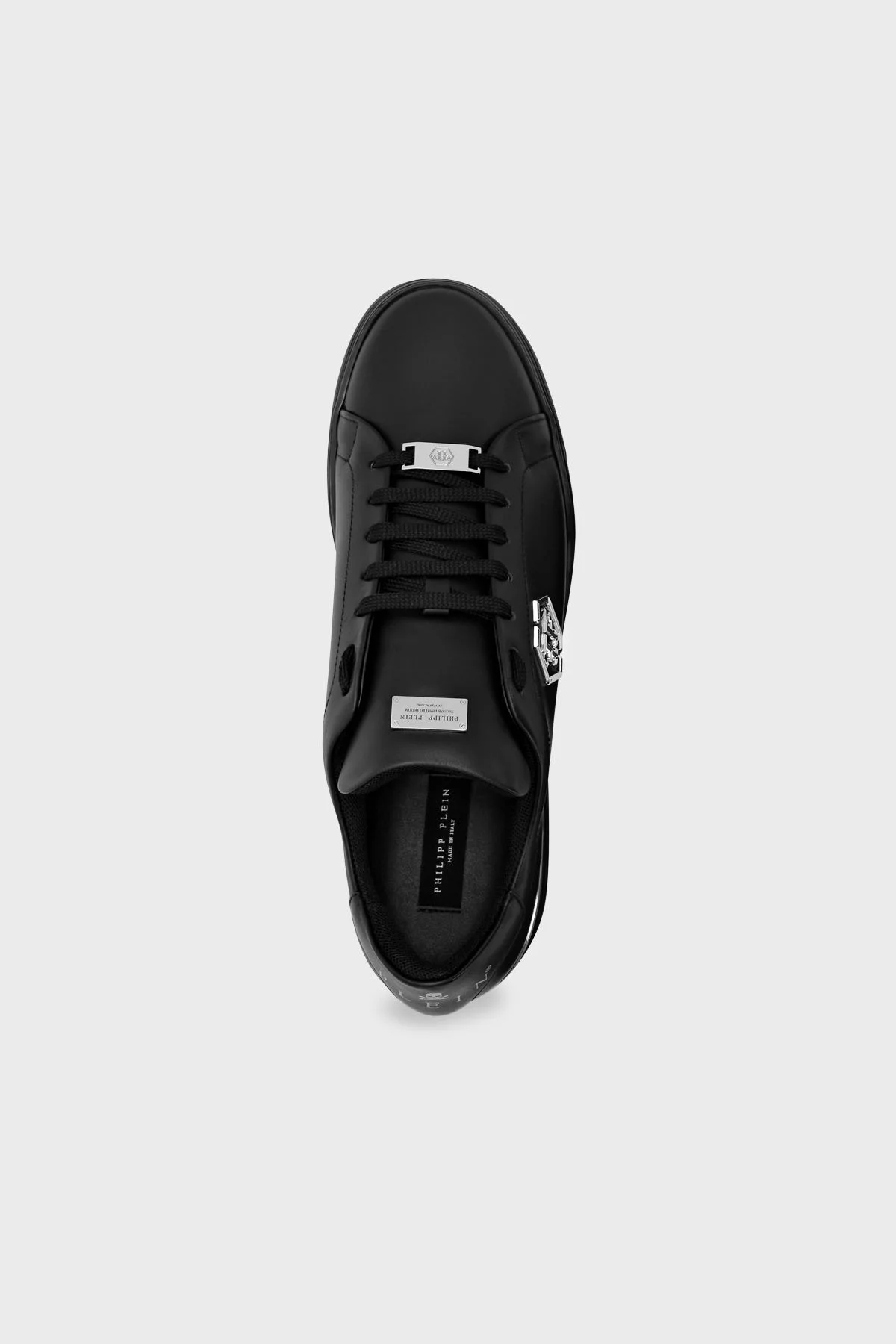 Philipp Plein Logolu Hakiki Deri Sneaker Erkek Ayakkabı FABS USC0379 PLE075N 0202 SİYAH-SİYAH - 4