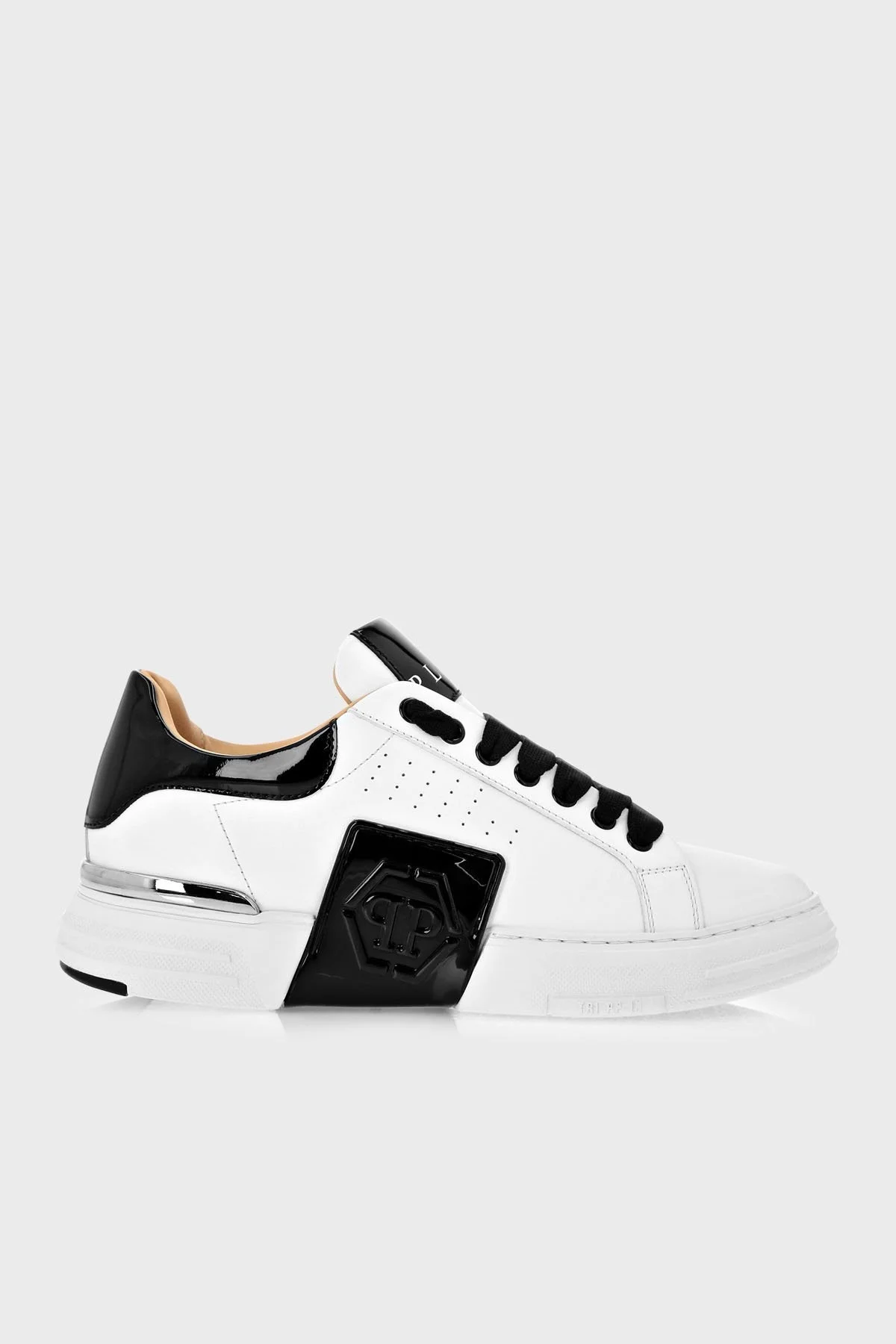 Philipp Plein Logolu Hakiki Deri Sneaker Erkek Ayakkabı FACS USC0474 PLE025N 02 SİYAH - 1