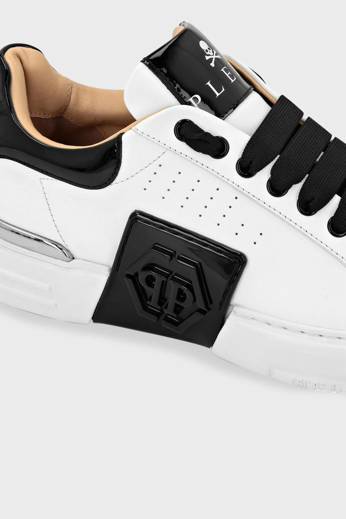 Philipp Plein Logolu Hakiki Deri Sneaker Erkek Ayakkabı FACS USC0474 PLE025N 02 SİYAH - 5