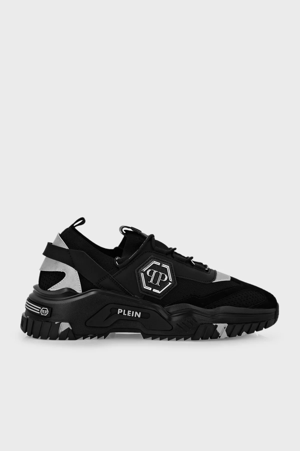 Philipp Plein Logolu Kalın Tabanlı Sneaker Erkek Ayakkabı AAAS USC0096 PTE00 3N02 SİYAH - 1