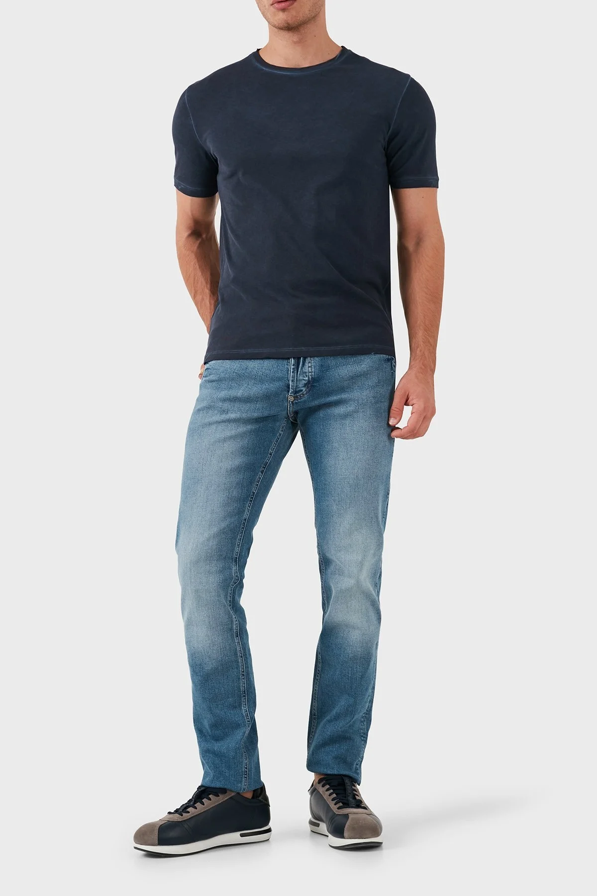 Philipp Plein Streç Pamuklu Slim Fit Normal Bel Dar Paça Jeans Erkek Kot Pantolon MDT2500 PDE004N 07BP MAVİ - 9