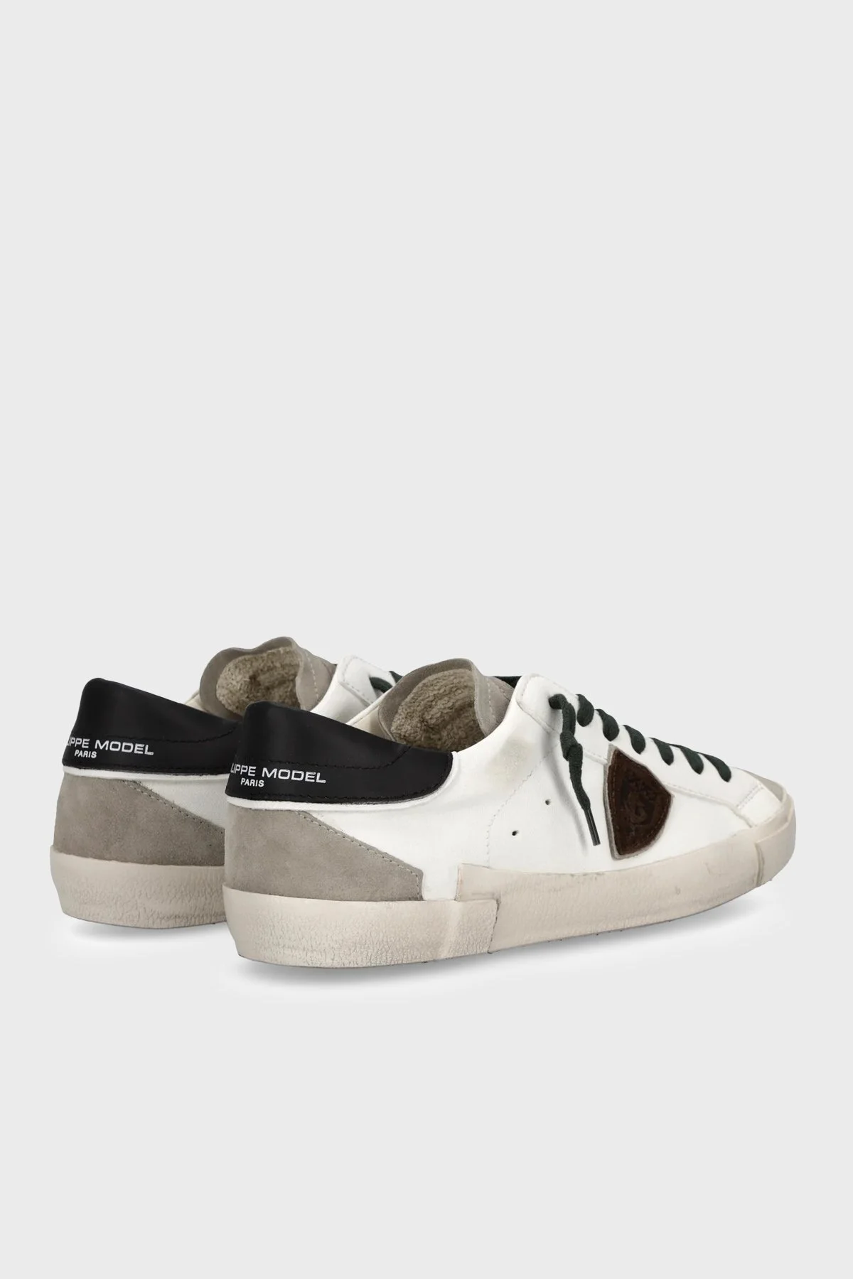 Philippe Model Deri Logolu Sneaker Erkek Ayakkabı PRLUWX55 Beyaz-siyah - 3