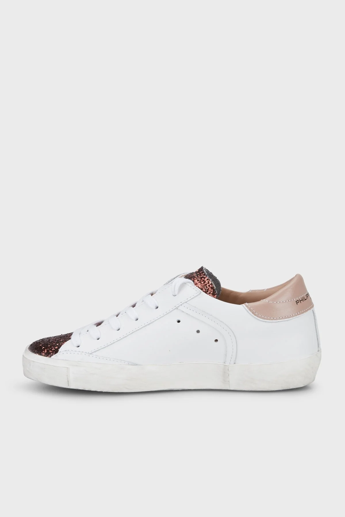 Philippe Model Logolu Deri Sneaker Kadın Ayakkabı PRLDVGA4 Beyaz-kahve - 2