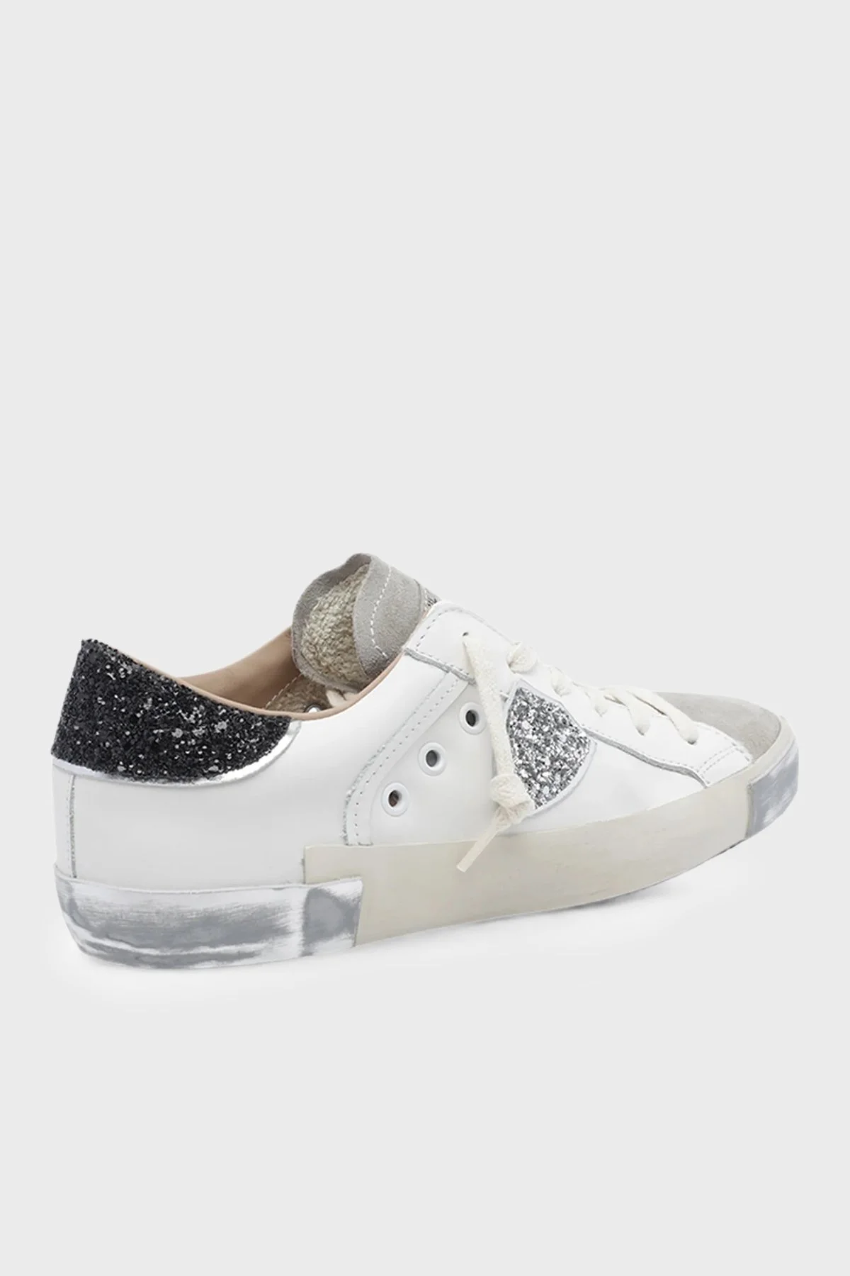 Philippe Model Sim Detaylı Deri Sneaker Kadın Ayakkabı PRLDVG09 Beyaz-gri-siyah - 3