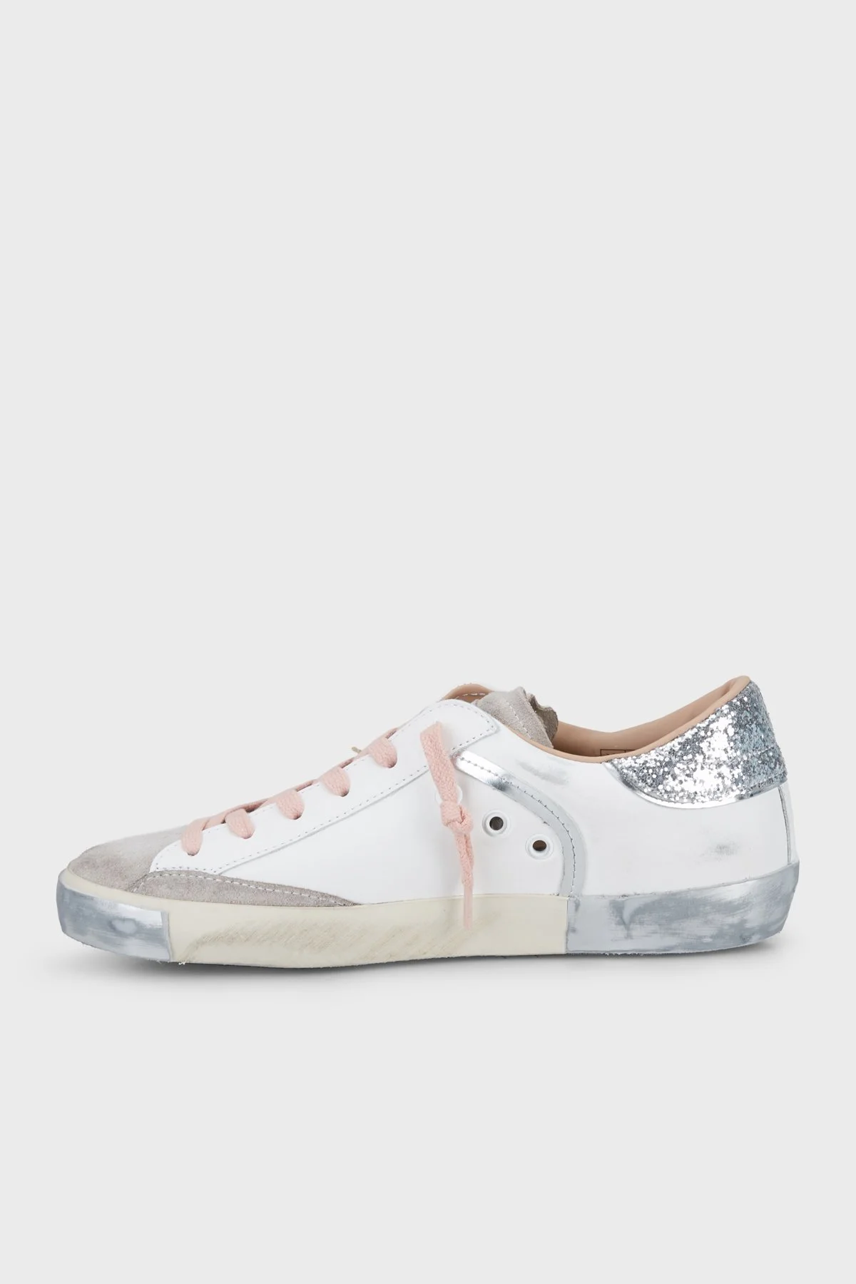 Philippe Model Sim Detaylı Deri Sneaker Kadın Ayakkabı PRLDVG10 Beyaz-gri-mavi - 2