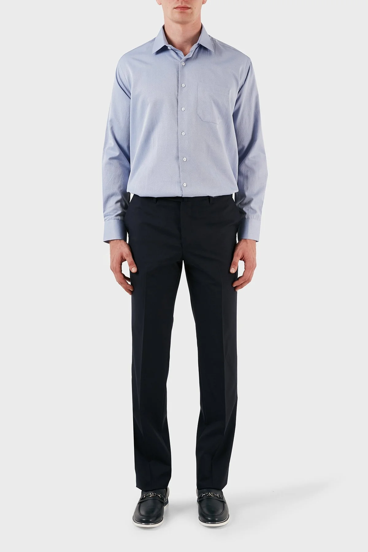 Pienza Yünlü Klasik Kumaş Erkek Pantolon ZOX2016B01C69 LACİVERT - 7