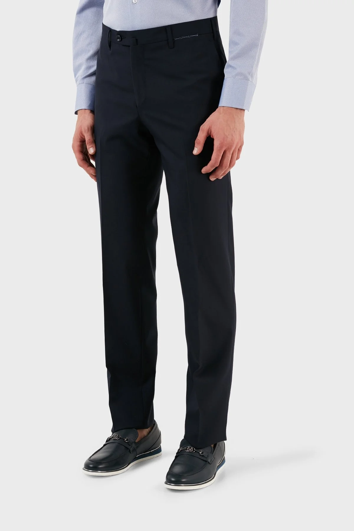 Pienza Yünlü Klasik Kumaş Erkek Pantolon ZOX2016B01C69 LACİVERT - 9