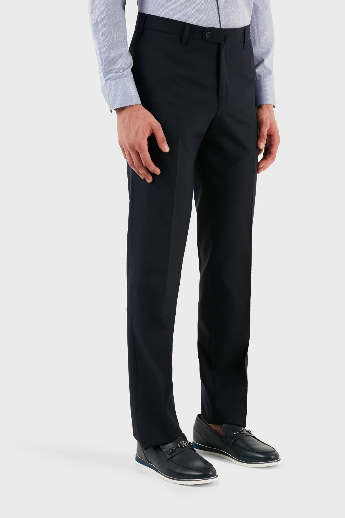 Pienza Yünlü Klasik Kumaş Erkek Pantolon ZOX2016B01C69 LACİVERT - 10