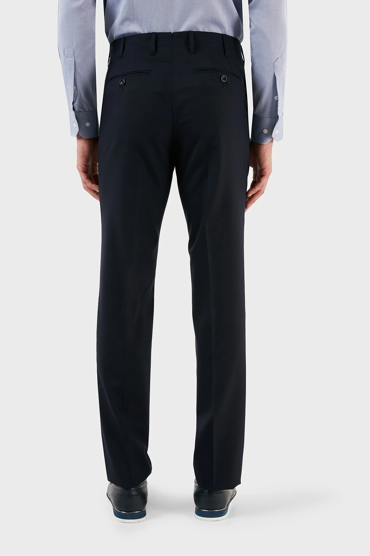 Pienza Yünlü Klasik Kumaş Erkek Pantolon ZOX2016B01C69 LACİVERT - 11