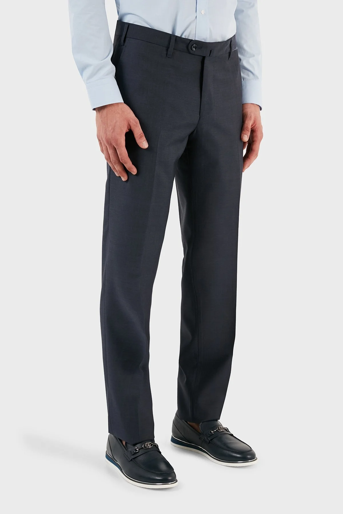 Pienza Yünlü Klasik Kumaş Erkek Pantolon ZOX2281502C68 LACİVERT - 7