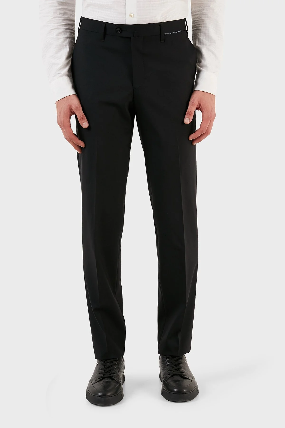 Pienza Yünlü Klasik Kumaş Erkek Pantolon ZOX2281503C99 SİYAH - 8