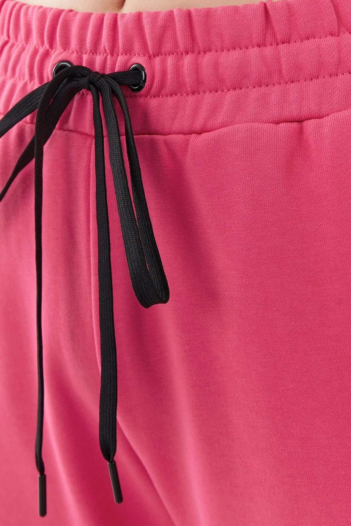 Pinko % 100 Pamuk Cepli Yüksek Belli Dar Paça Relaxed Fit Jogger Spor Bayan Pantolon 100371 A162 N17 PEMBE - 10