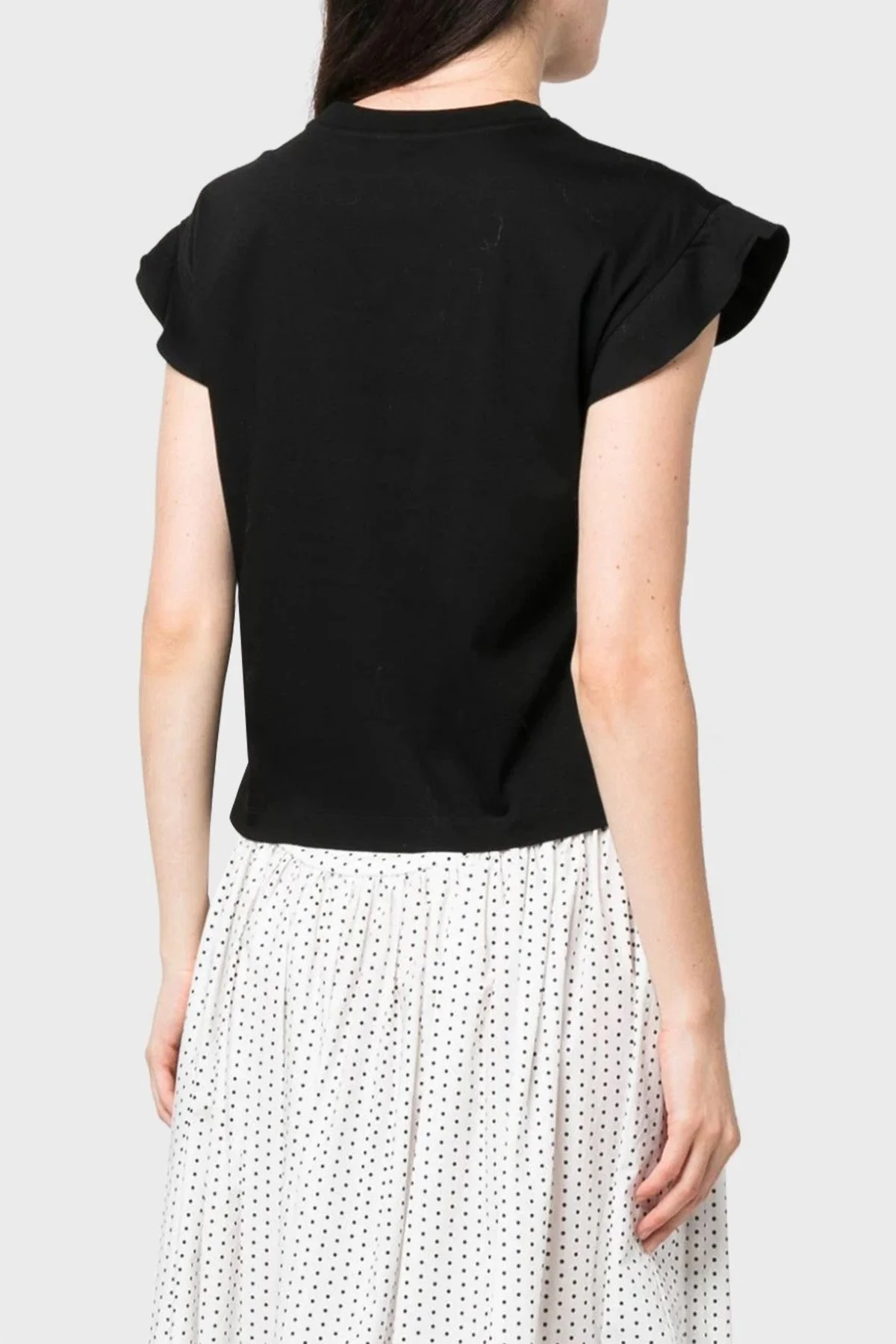 Pinko % 100 Pamuk Elmas İşlemeli Logolu Regular Fit T shirt Bayan Top 101609 A12H Z99 SİYAH - 2
