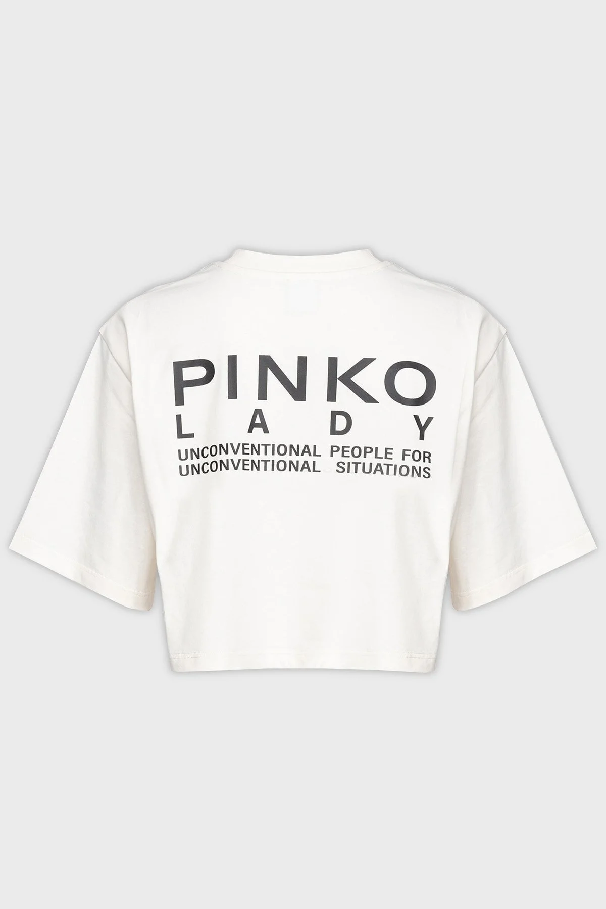 Pinko % 100 Pamuk Logo Baskılı Hafif Oversize Top Bayan T Shirt 101768 A13K Z03 BEYAZ - 4