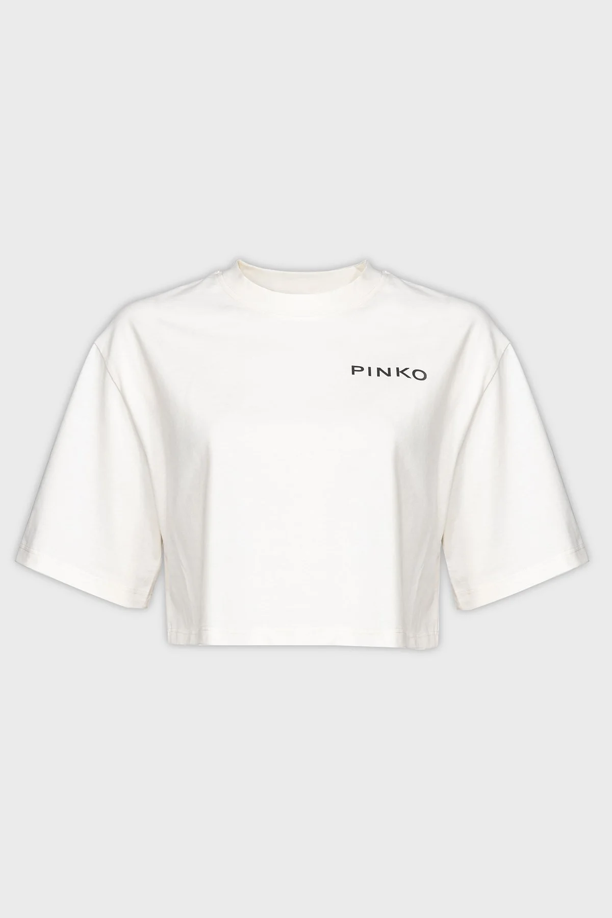 Pinko % 100 Pamuk Logo Baskılı Hafif Oversize Top Bayan T Shirt 101768 A13K Z03 BEYAZ - 5