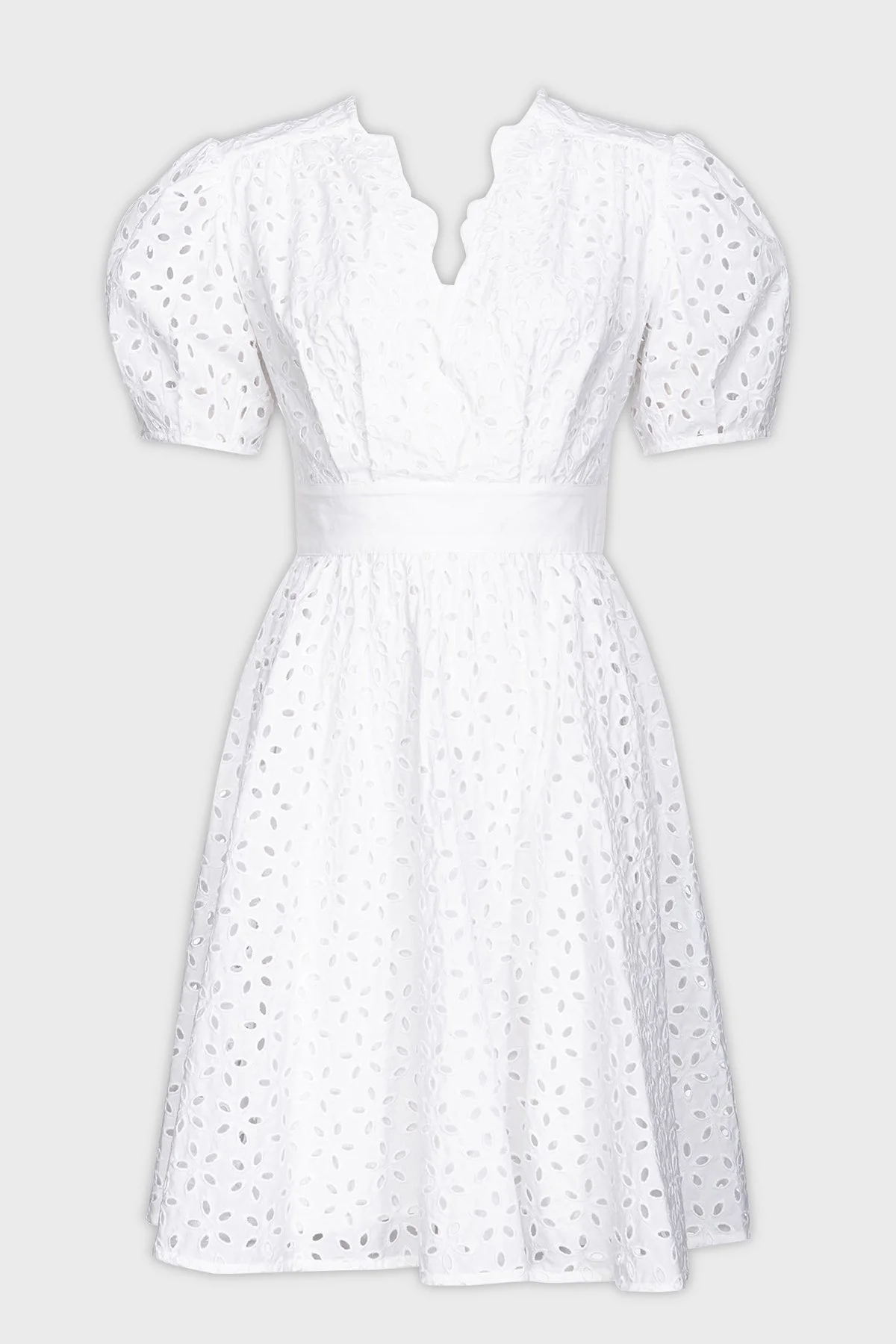 Pinko % 100 Pamuk Sırt Dekolteli Fistolu Balon Kol Mini Bayan Elbise 100890 A0Q4 Z04 BEYAZ - 11