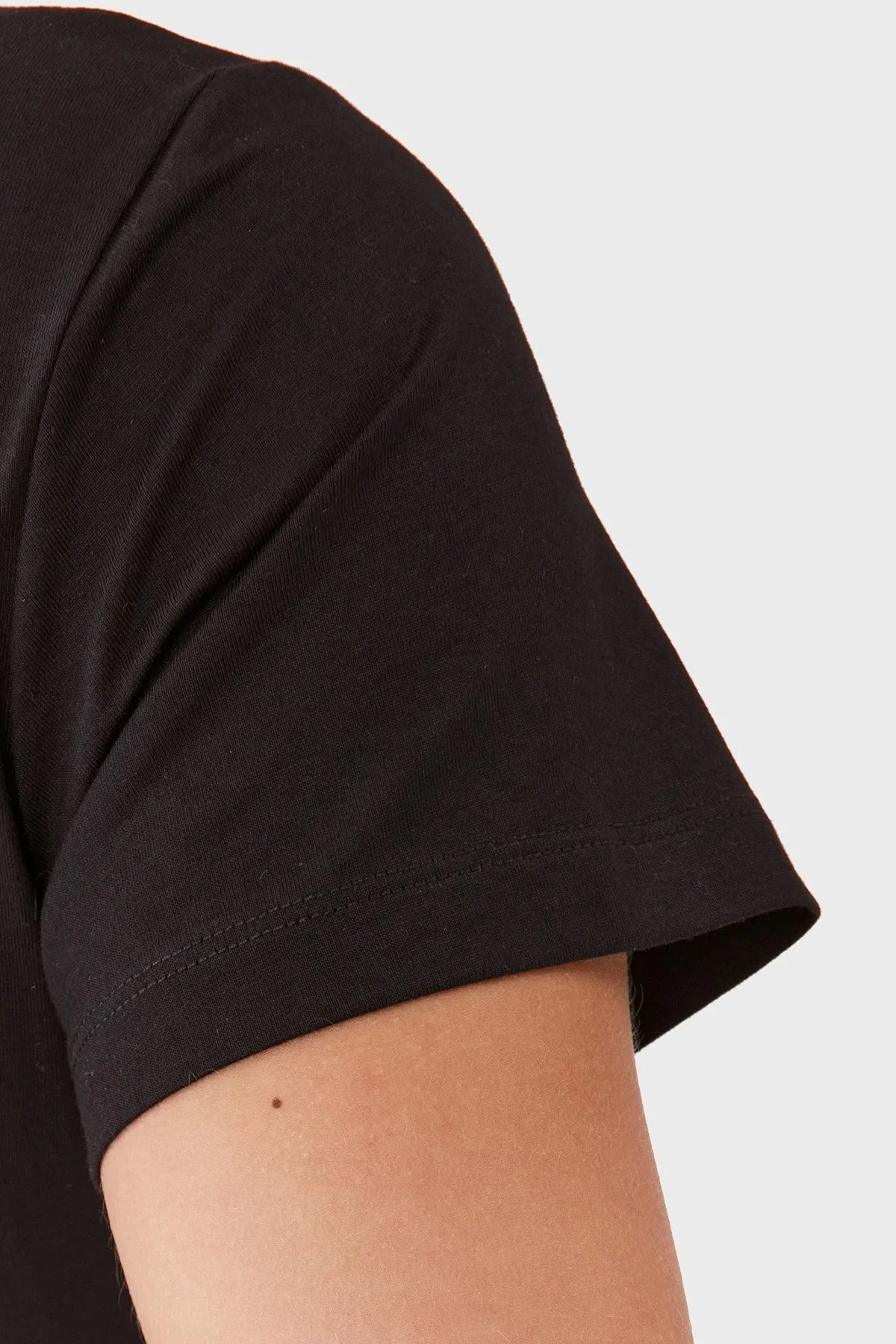 Pinko % 100 Pamuk Taş İşleme Motifli Regular Fit Bayan T Shirt 100535 A15D Z99 SİYAH - 5