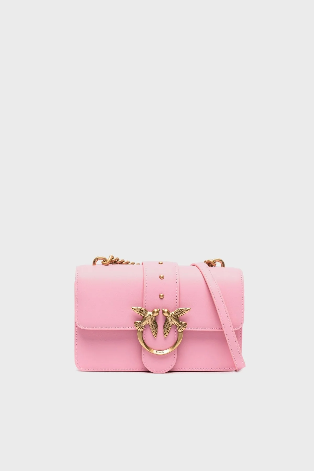 Pinko Ayarlanabilir Zincir Askılı Hakiki Deri Bayan Çanta 100059 A0F1 P31Q PEMBE - 1