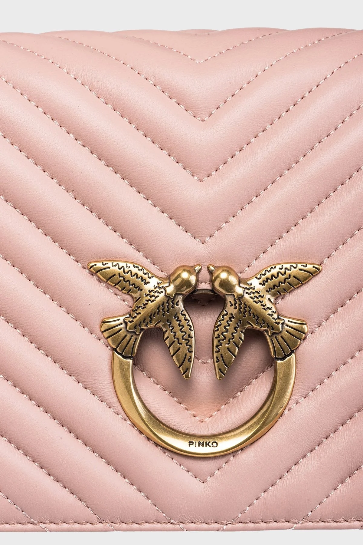 Pinko Ayarlanabilir Zincir Askılı Hakiki Deri Bayan Çanta 100063 A0GK O81Q PUDRA - 4