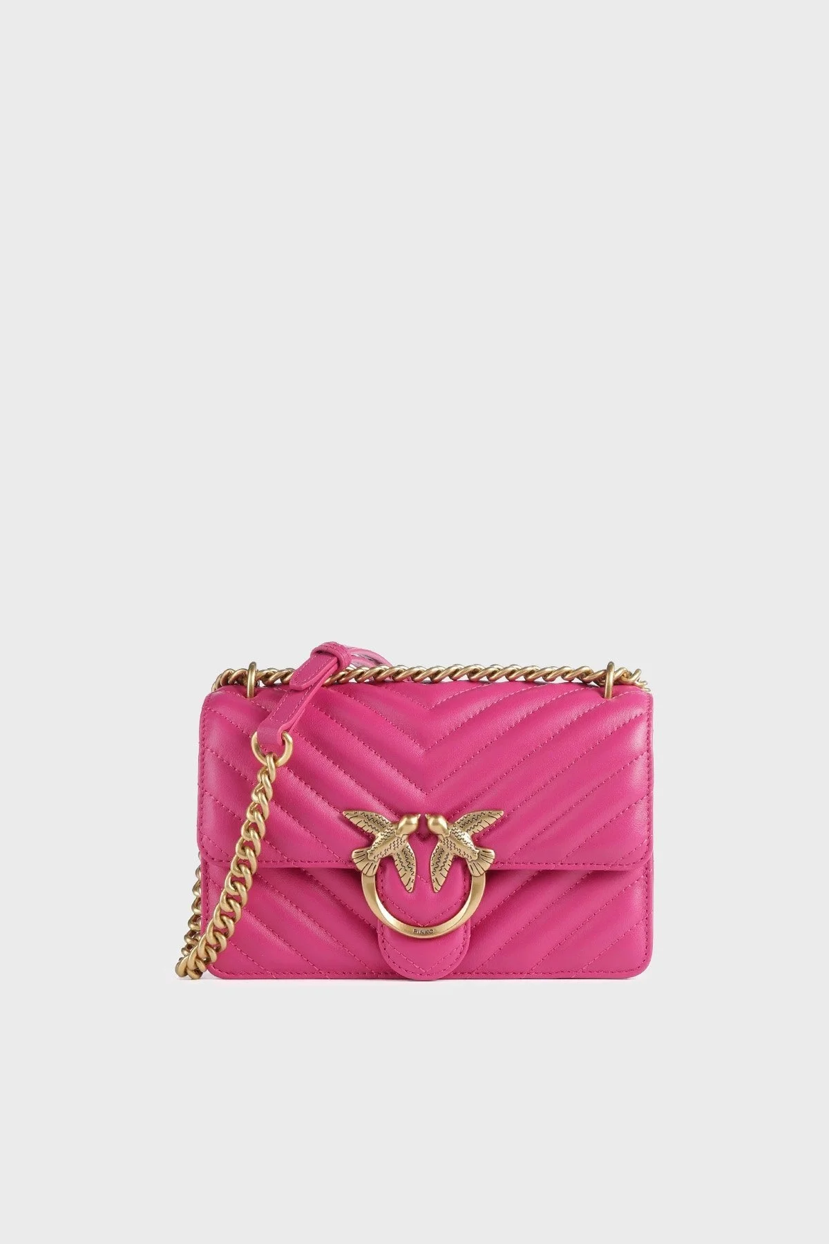 Pinko Ayarlanabilir Zincir Askılı Hakiki Deri Bayan Çanta 100074 A0GK N17Q PEMBE - 1