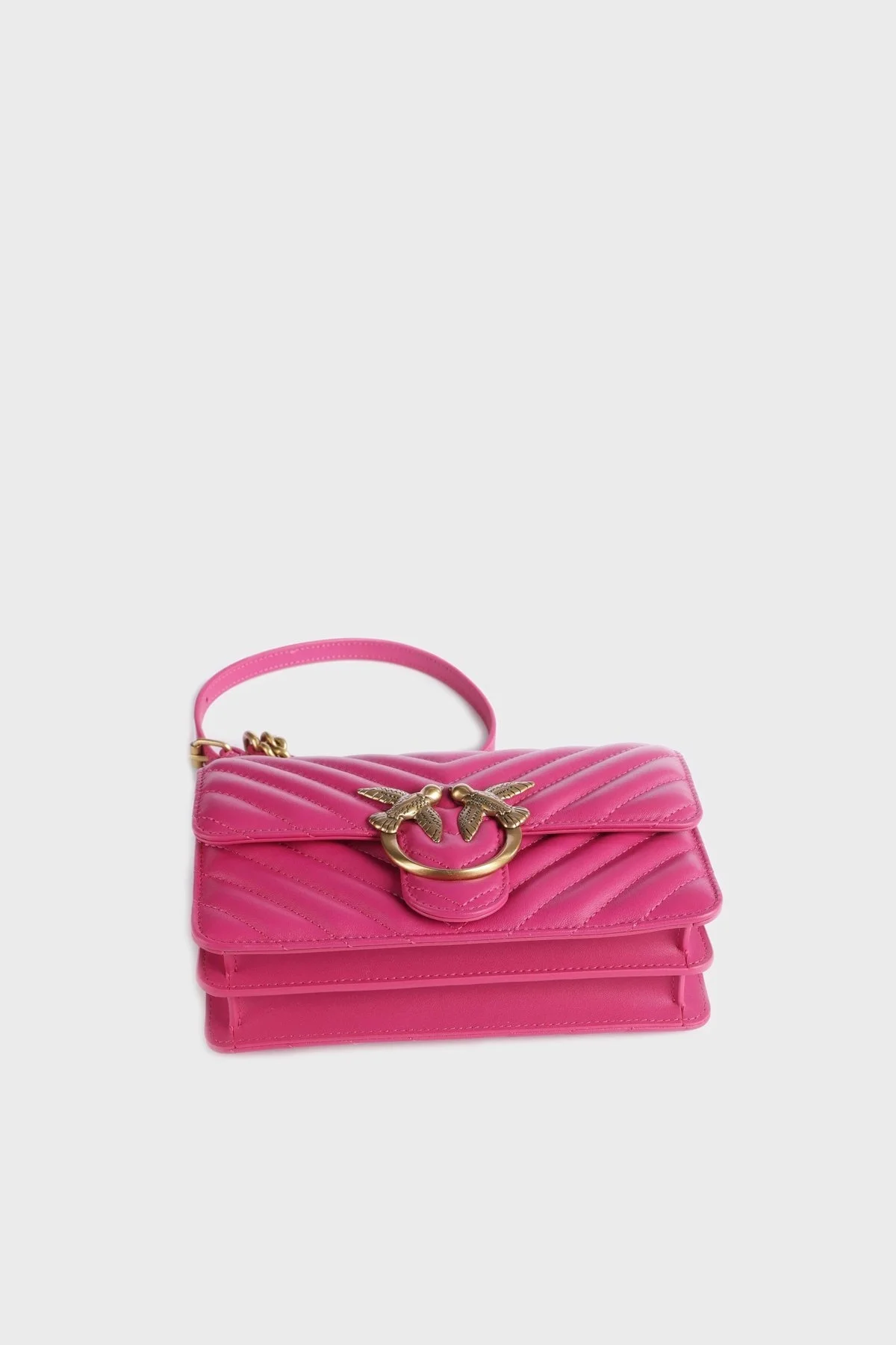 Pinko Ayarlanabilir Zincir Askılı Hakiki Deri Bayan Çanta 100074 A0GK N17Q PEMBE - 2