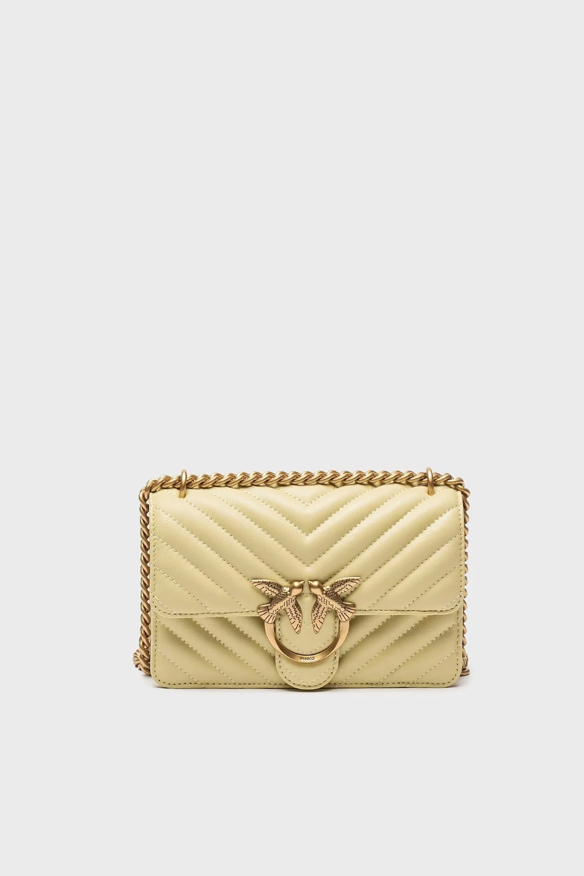 Pinko Ayarlanabilir Zincir Askılı Hakiki Deri Bayan Çanta 100074 A0GK S14Q SARI - 1