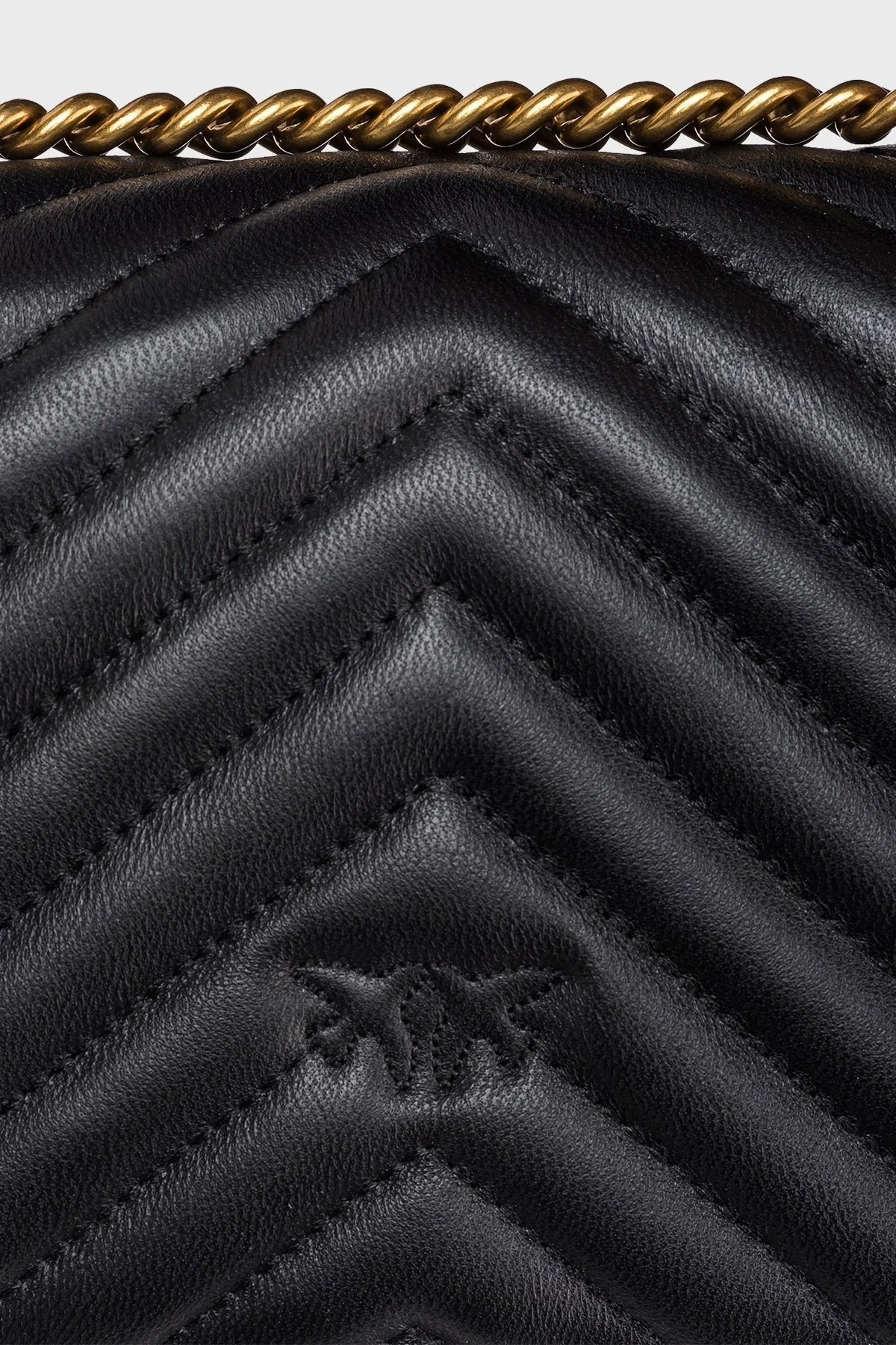 Pinko Ayarlanabilir Zincir Askılı Hakiki Deri Bayan Çanta 100074 A0GK Z99Q SİYAH - 8