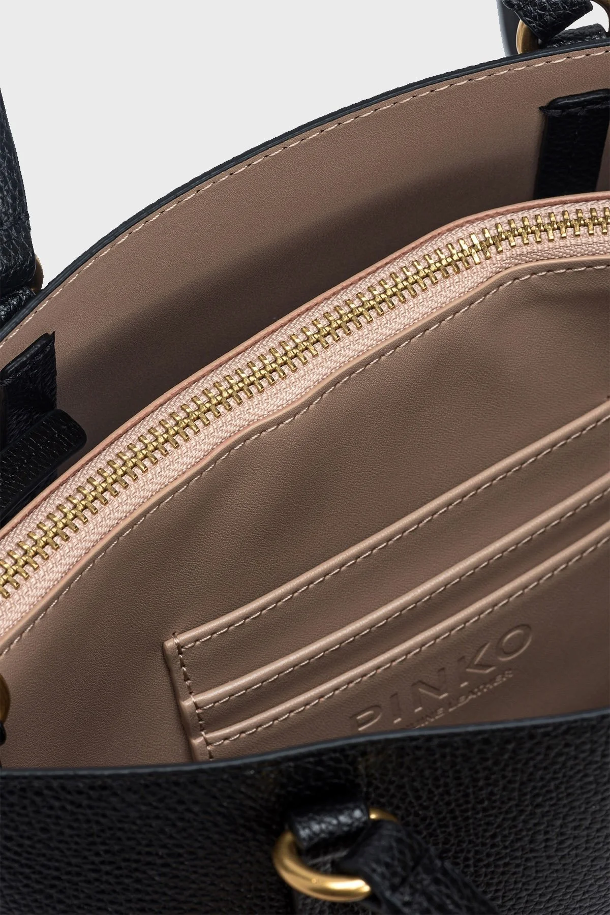 Pinko Çıkarılabilir Askılı Hakiki Deri Bayan Çanta 102833 A1LF Z99Q SİYAH - 4