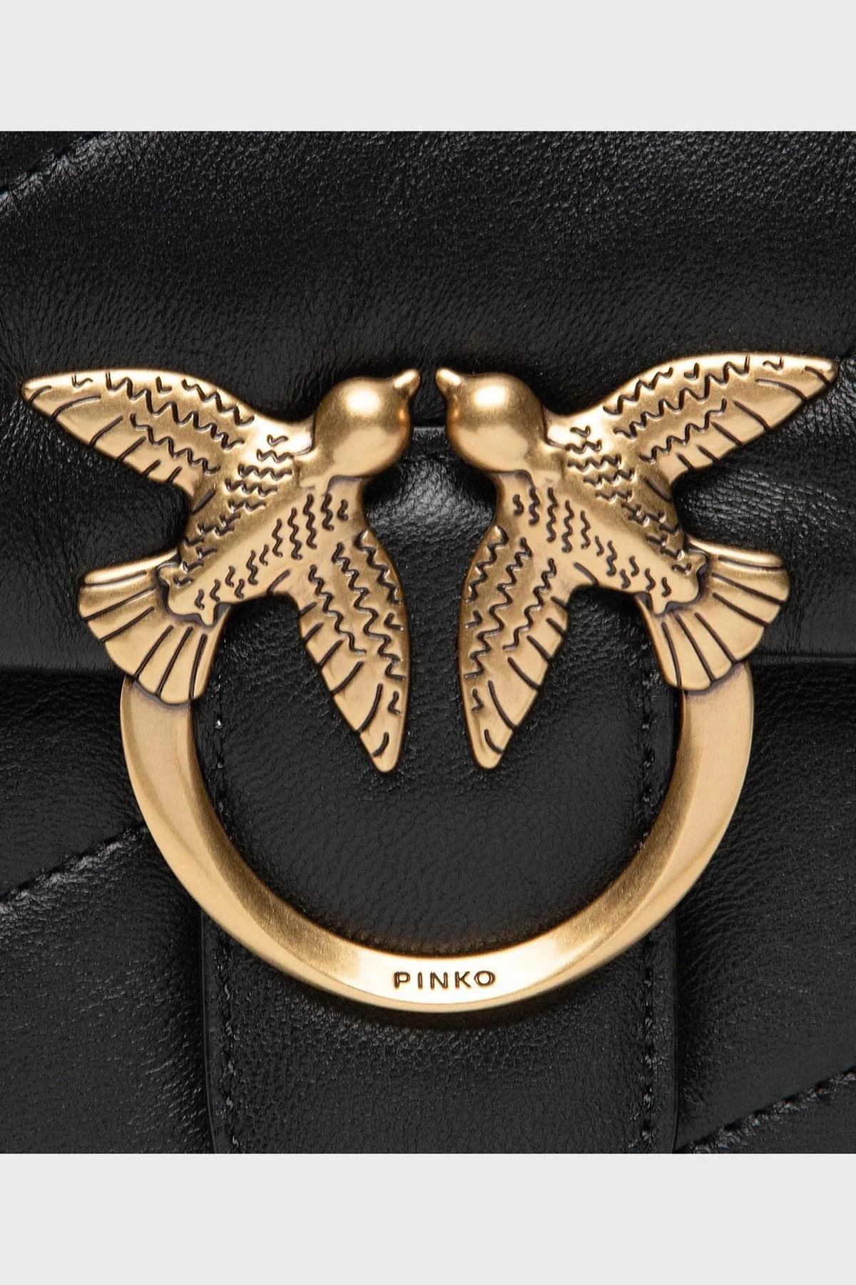 Pinko Çıkarılabilir Omuz Askılı % 100 Deri Bayan Çanta 1P22U8 A03J Z99Q SİYAH - 3