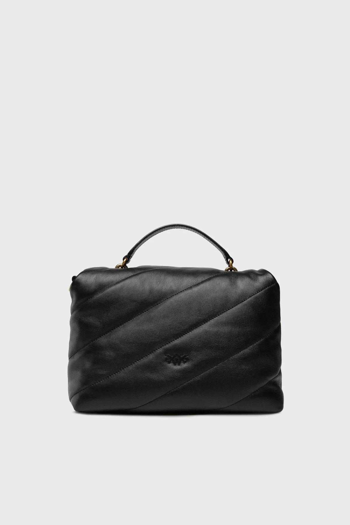 Pinko Çıkarılabilir Omuz Askılı % 100 Deri Bayan Çanta 1P22U8 A03J Z99Q SİYAH - 5