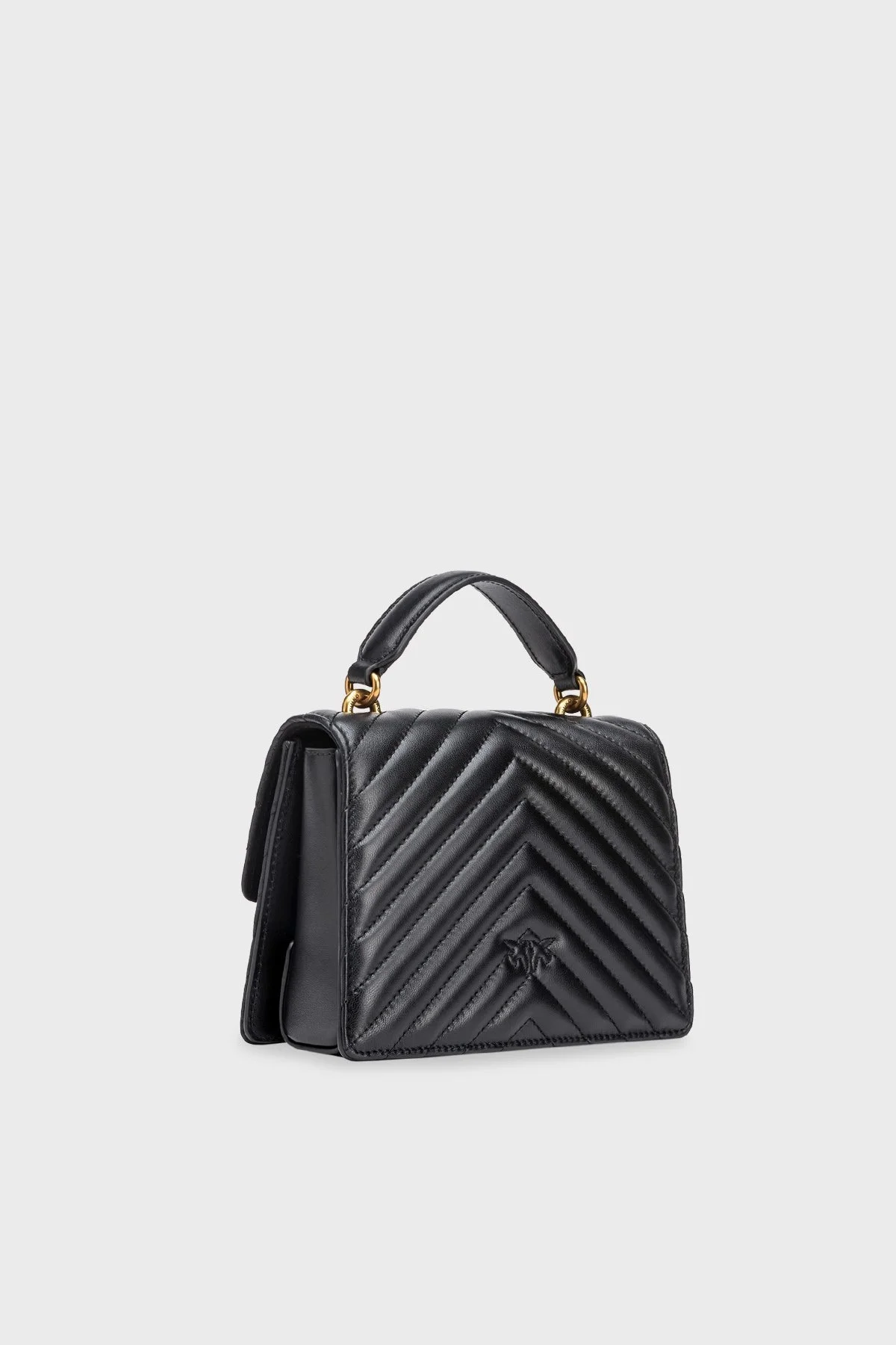 Pinko Çıkarılabilir Omuz Askılı Hakiki Deri Kapitone Bayan Çanta 100071 A0GK Z99Q SİYAH - 5