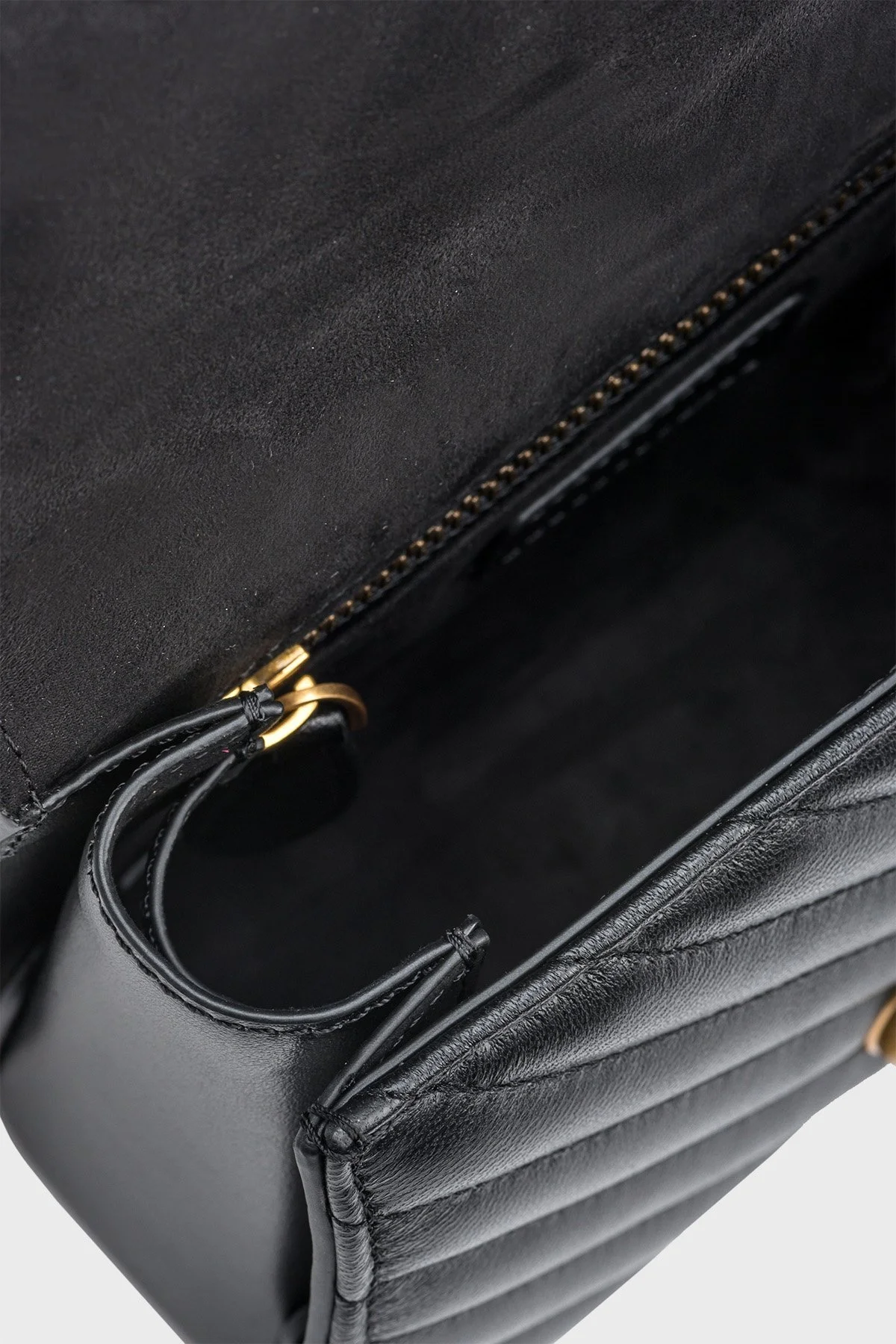 Pinko Çıkarılabilir Omuz Askılı Hakiki Deri Kapitone Bayan Çanta 100071 A0GK Z99Q SİYAH - 6