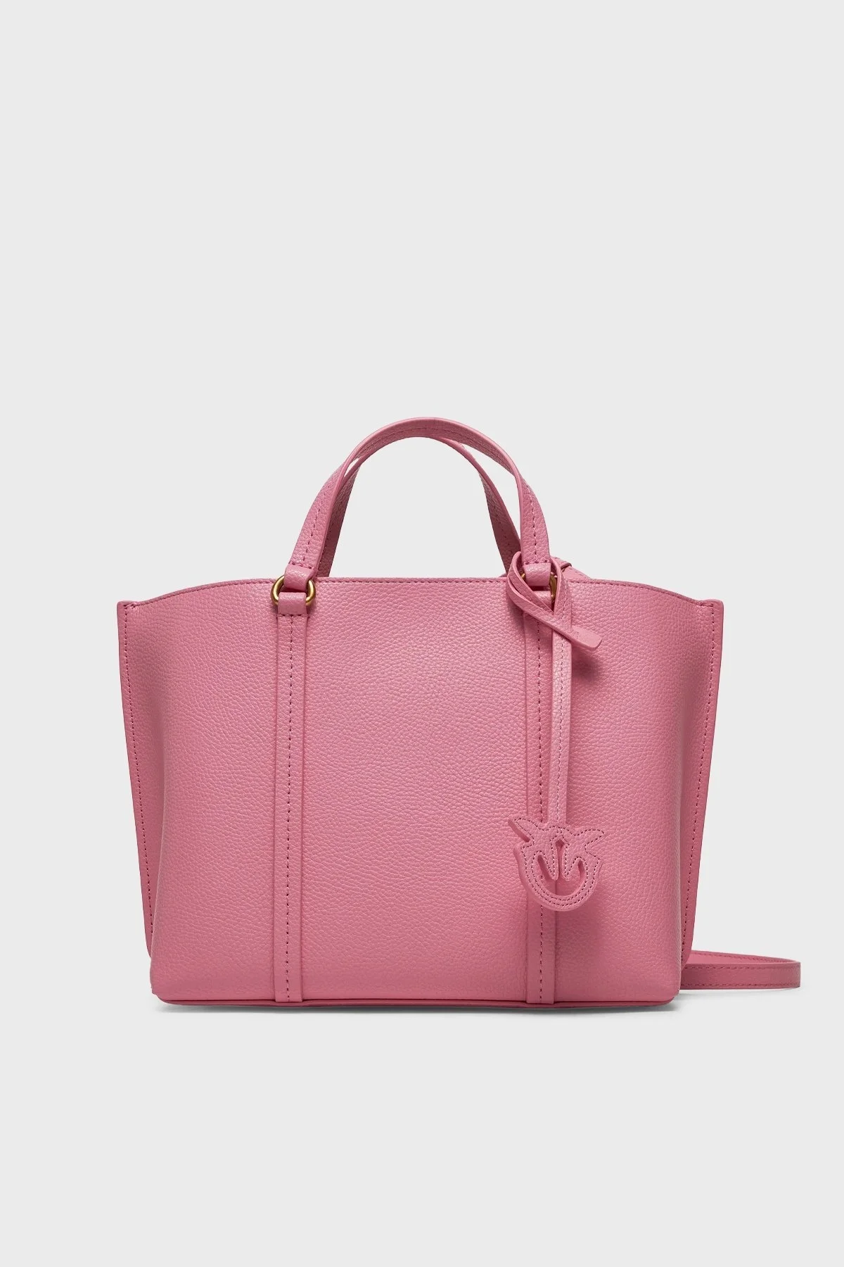 Pinko Çıkarılabilir ve Ayarlanabilir Omuz Askılı Hakiki Deri Bayan Çanta 102833 A1LF P31Q PEMBE - 1