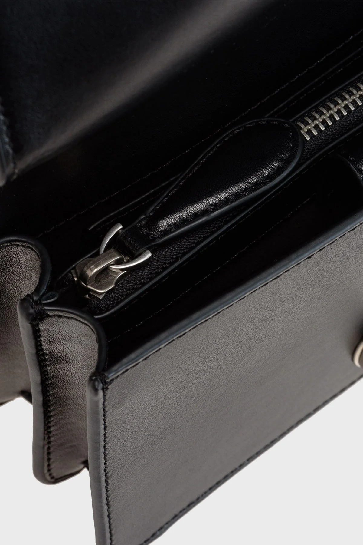 Pinko Çıkarılabilir Zincir Askılı % 100 Deri Bayan Çanta 1P22TZ Y5H7 Z99O SİYAH - 7