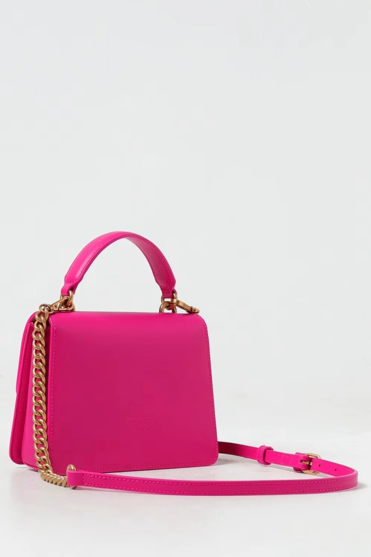 Pinko Çıkarılabilir Zincir Askılı Hakiki Deri Bayan Çanta 100071 A0F1 N17Q PEMBE - 3