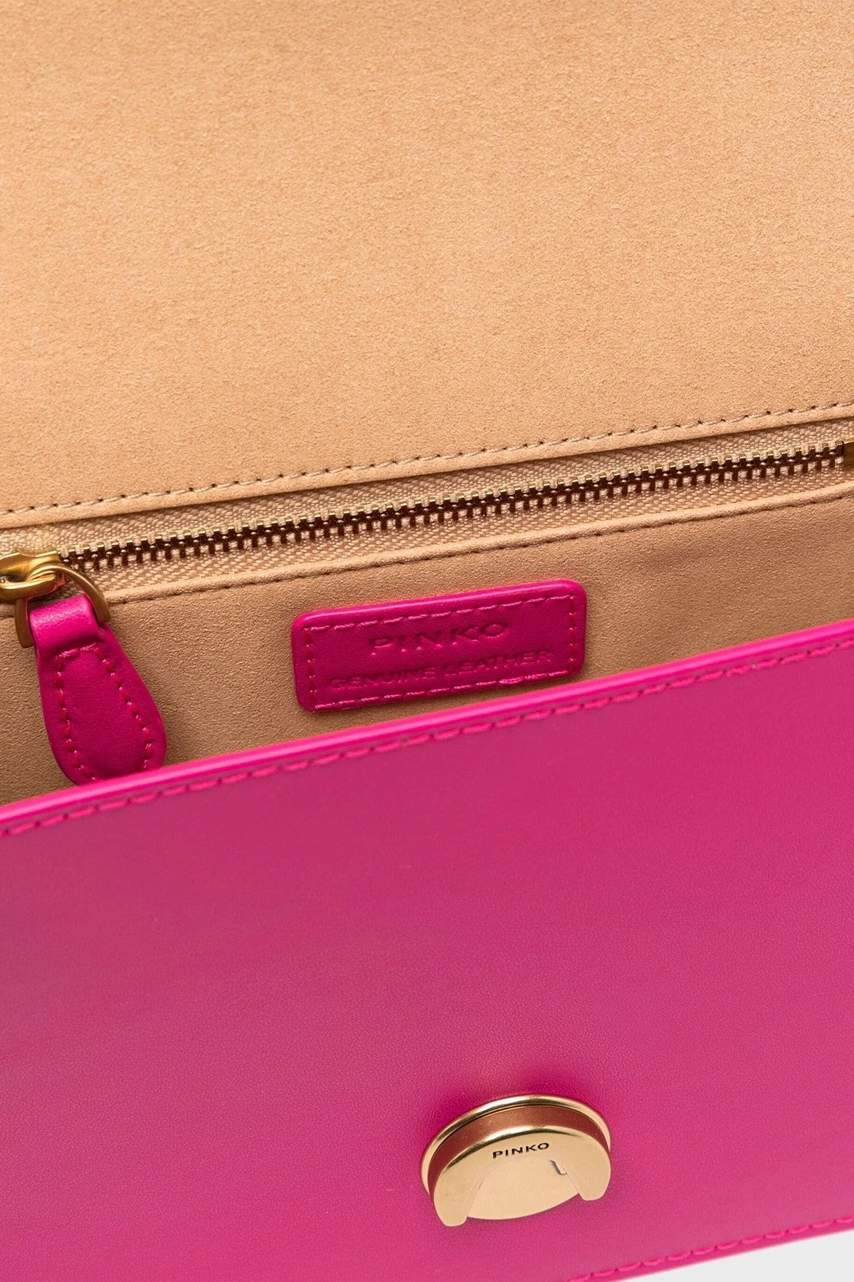 Pinko Çıkarılabilir Zincir Askılı Hakiki Deri Bayan Çanta 100071 A0F1 N17Q PEMBE - 5