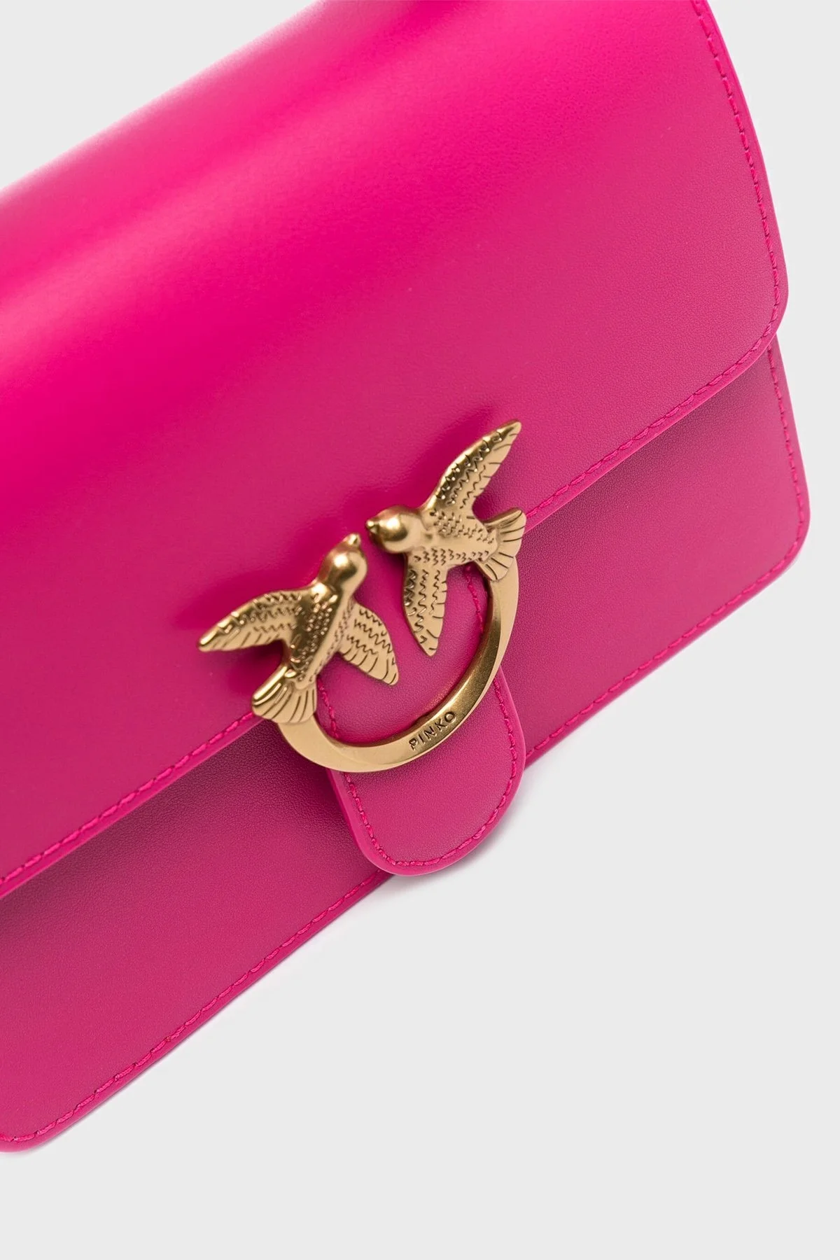 Pinko Çıkarılabilir Zincir Askılı Hakiki Deri Bayan Çanta 100071 A0F1 N17Q PEMBE - 6